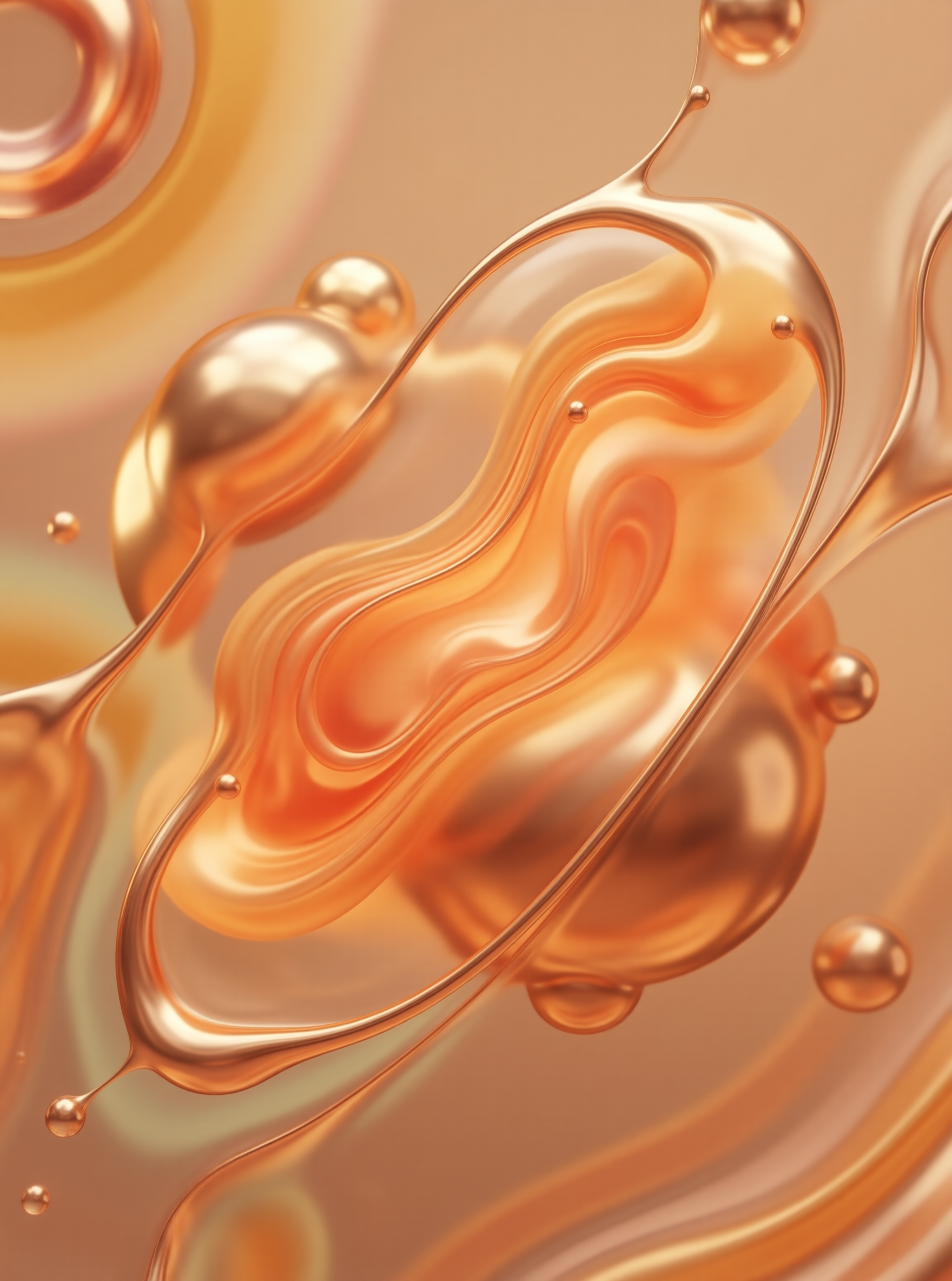 Molten Amber Flow — Copper Gloss Study