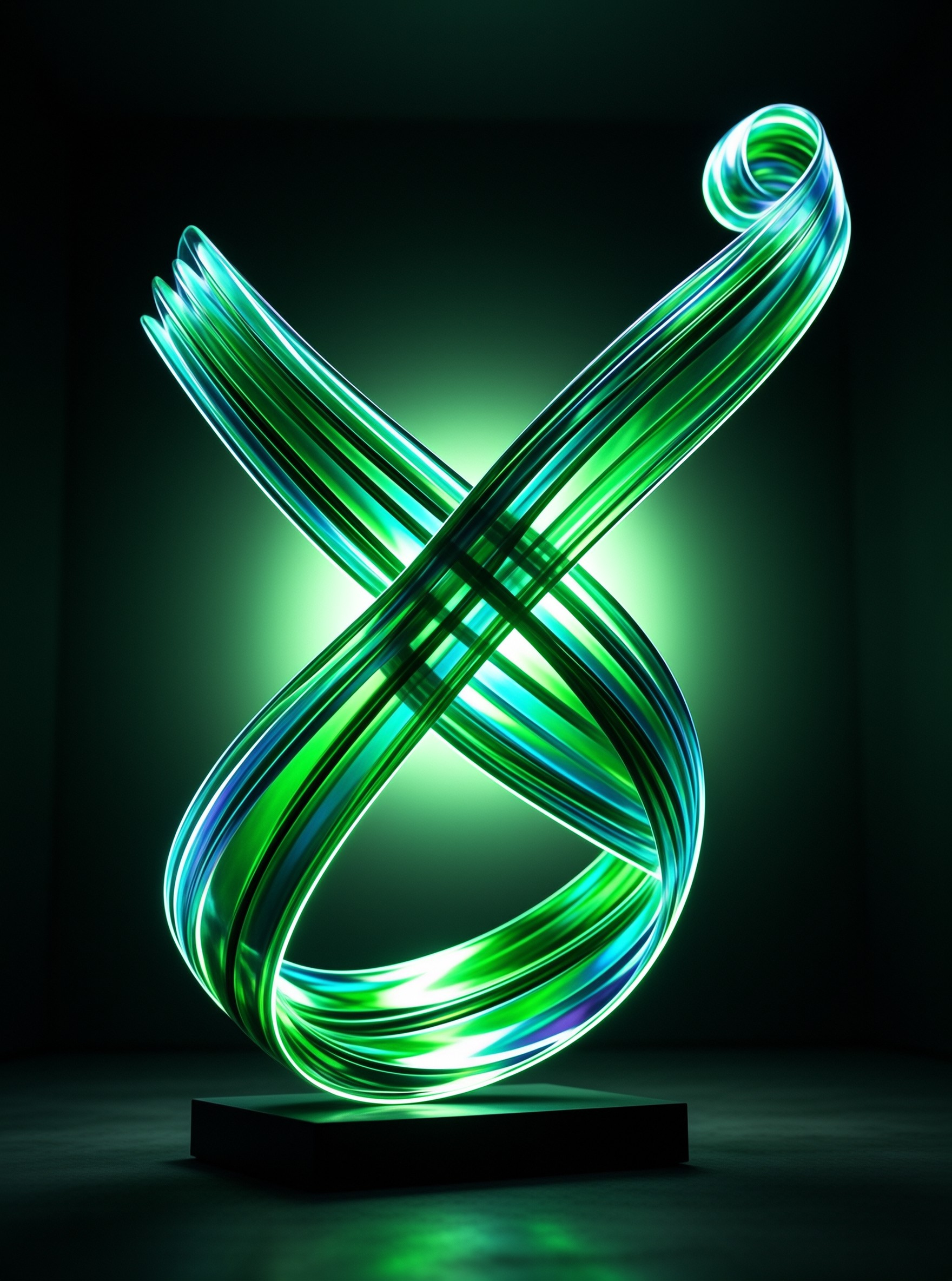 Glowing Abstract Sculpture