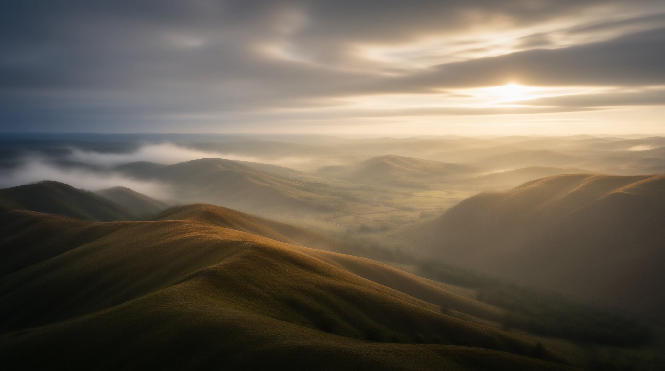 Misty Hills at Dawn