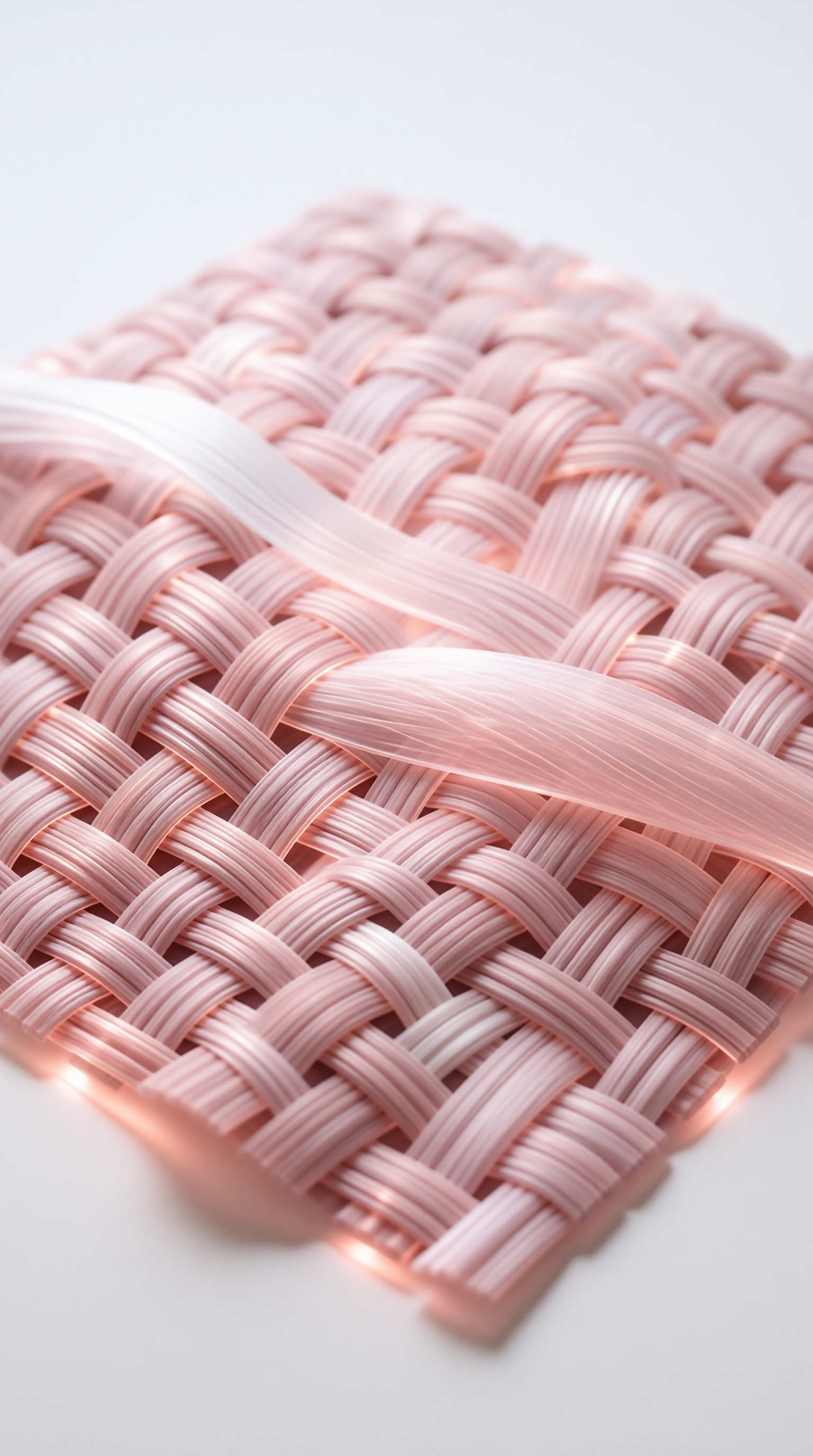 Rose Gold Woven Plastic Strips