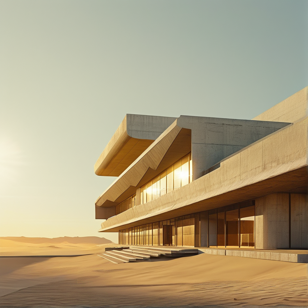 Brutalist Desert Architecture