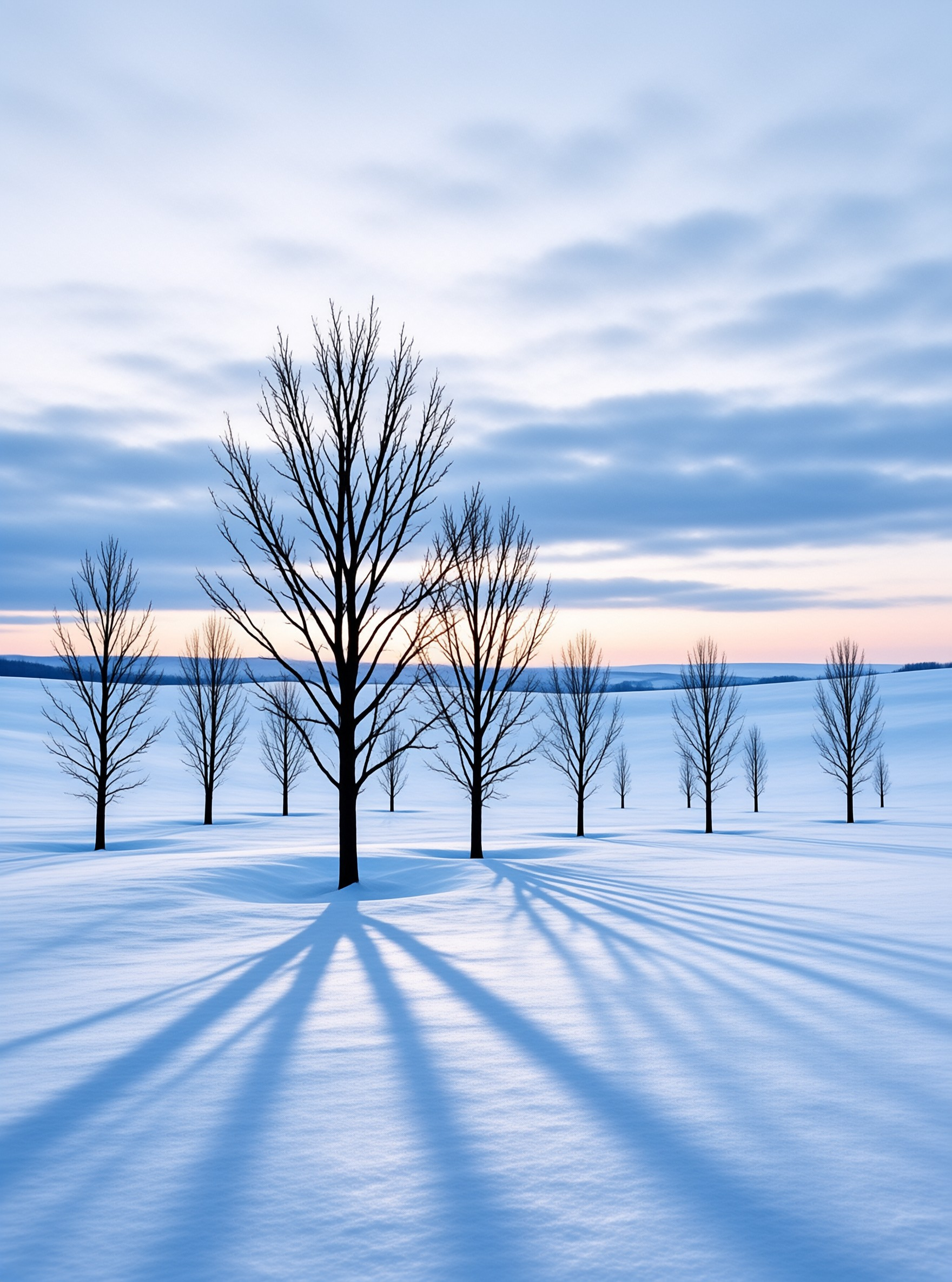 Winter Landscape with Shadows