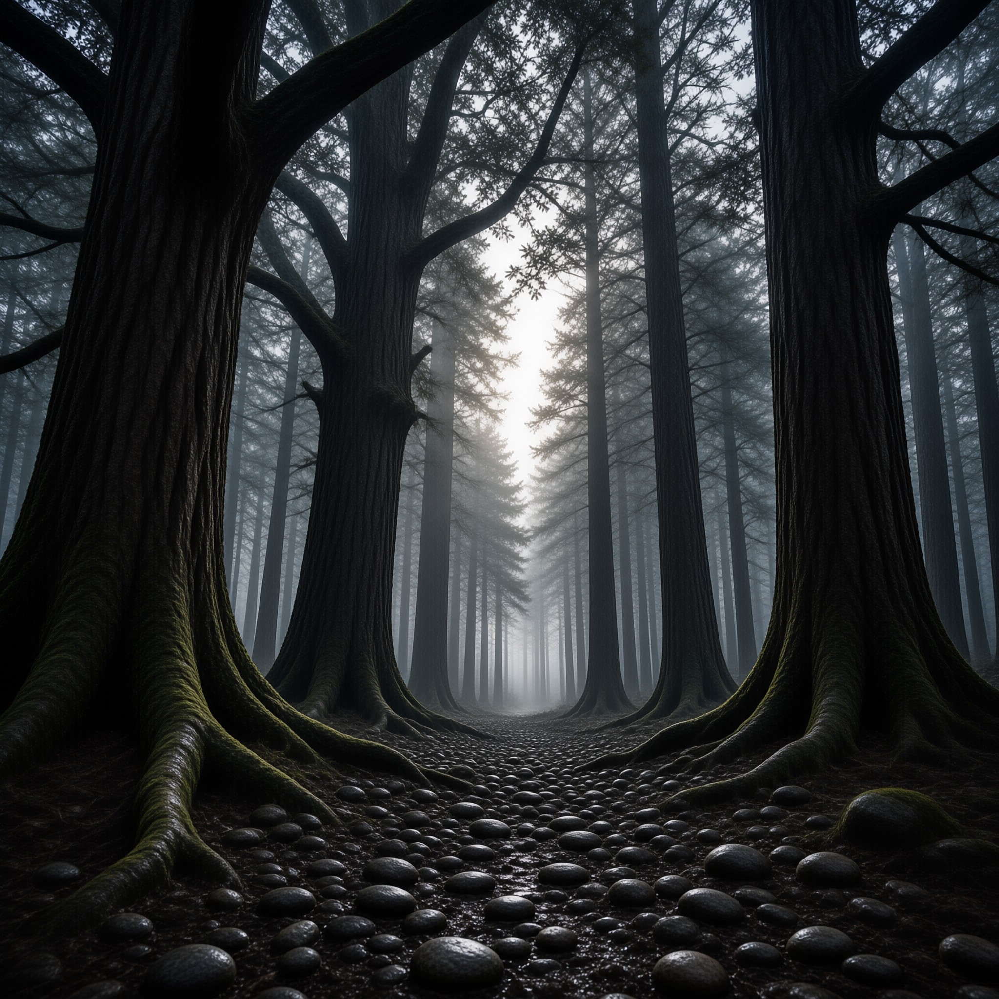 Misty Forest Path
