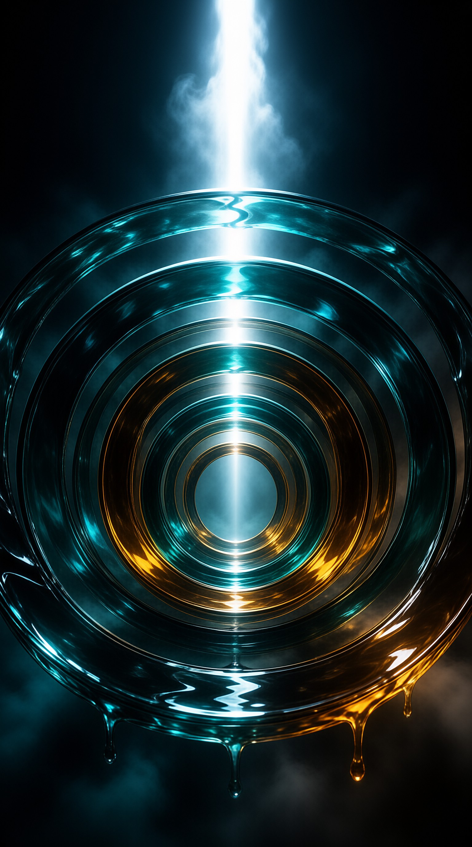 Concentric Glass Rings — Light Study