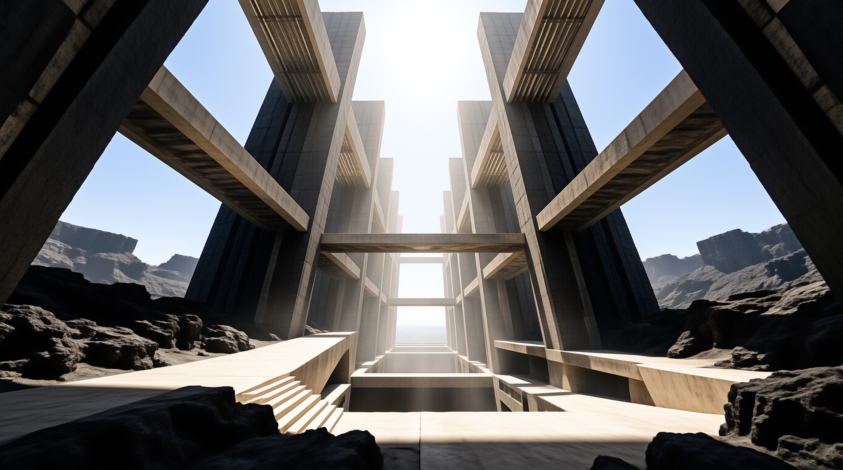 Futuristic Concrete Structure
