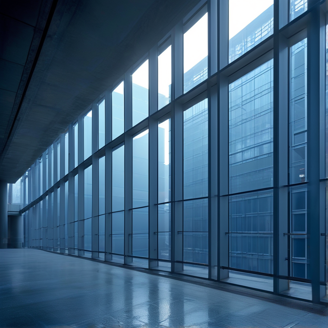 Modern Glass Corridor