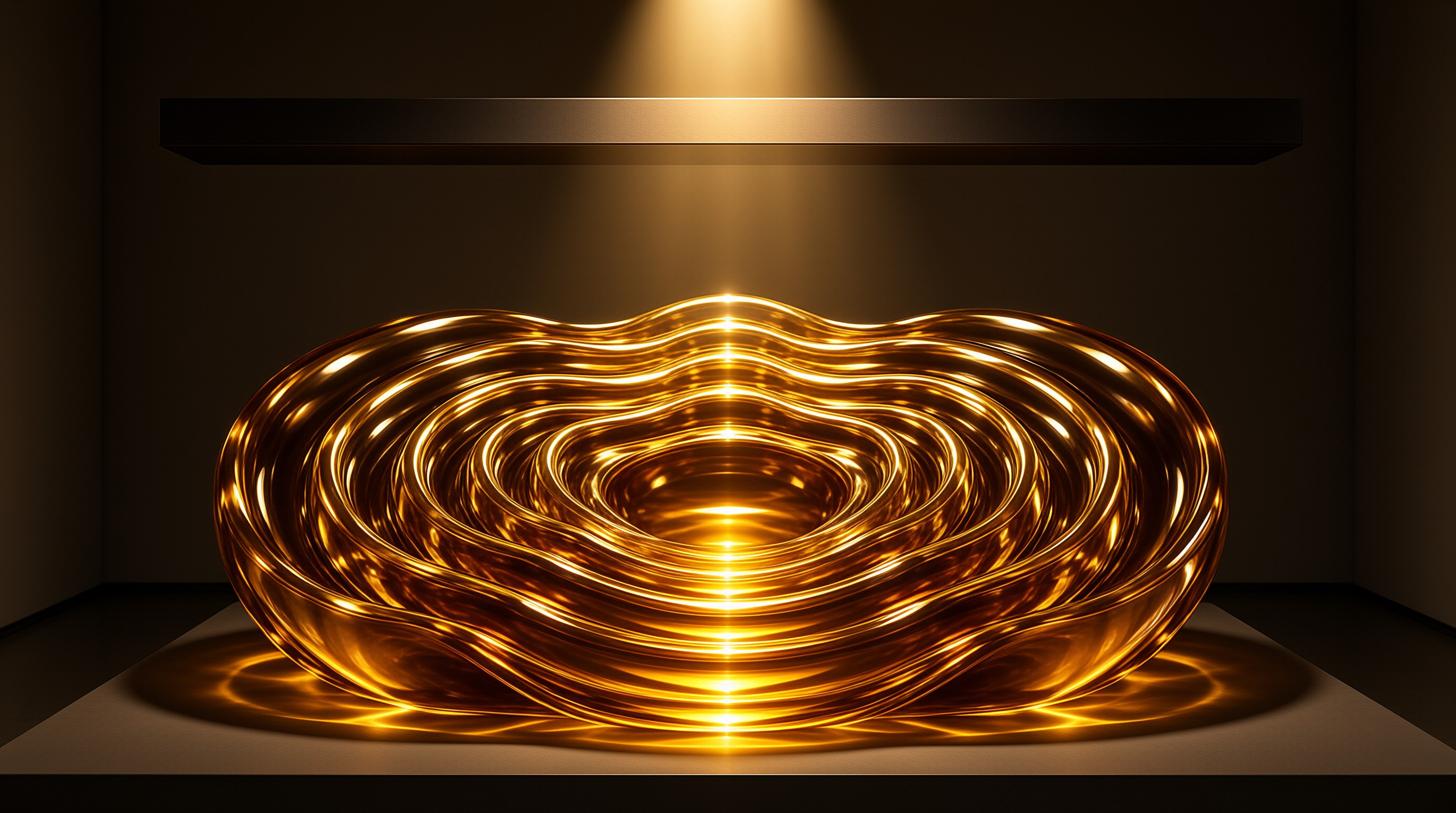 Golden Swirl Sculpture