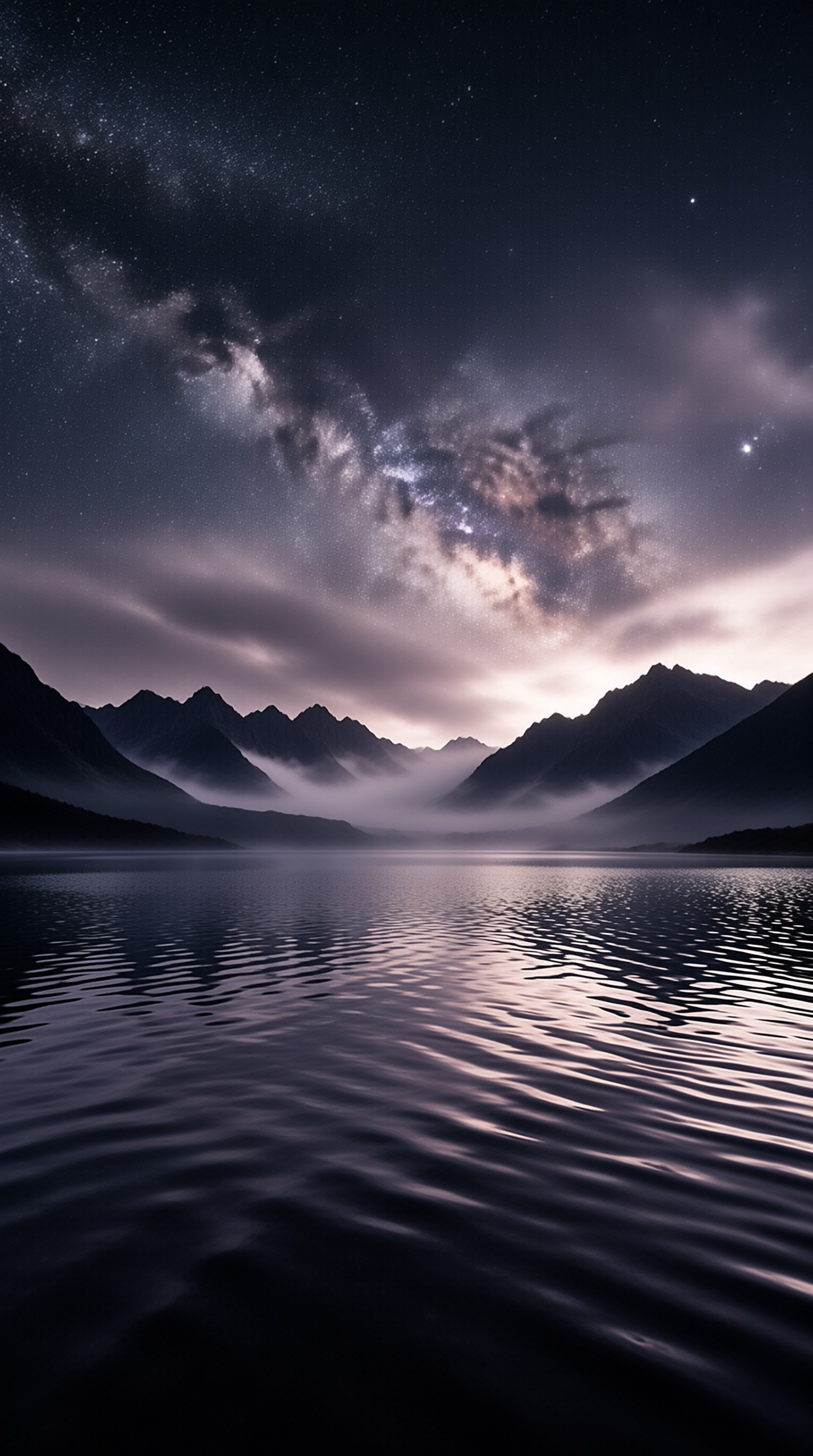 Milky Way Over Mountains
