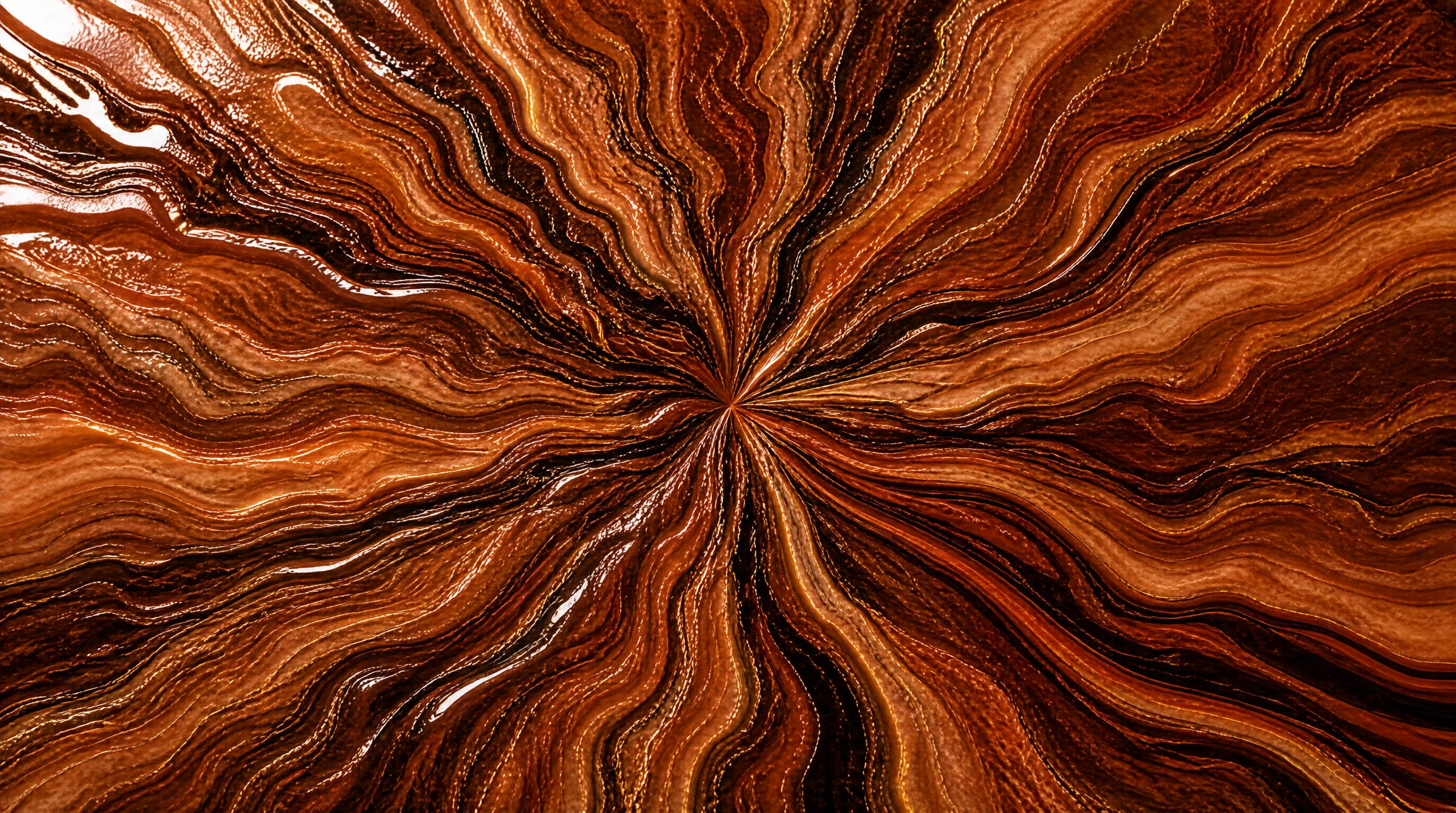 Swirling Bronze Liquid Texture