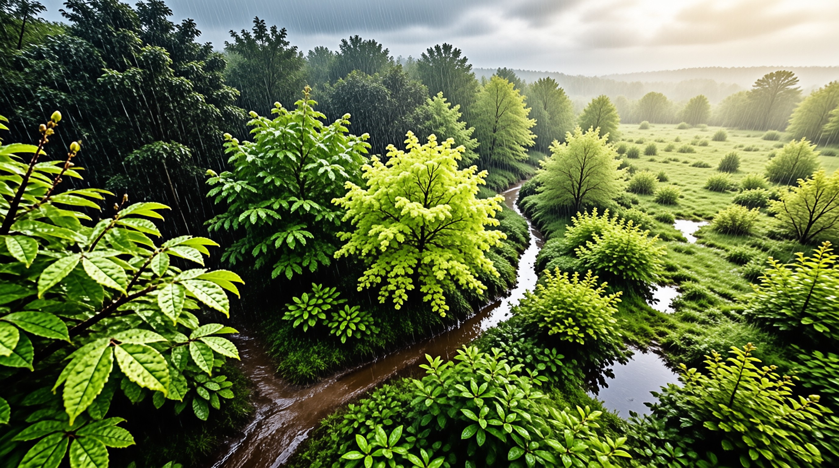 Rainy Forest Stream