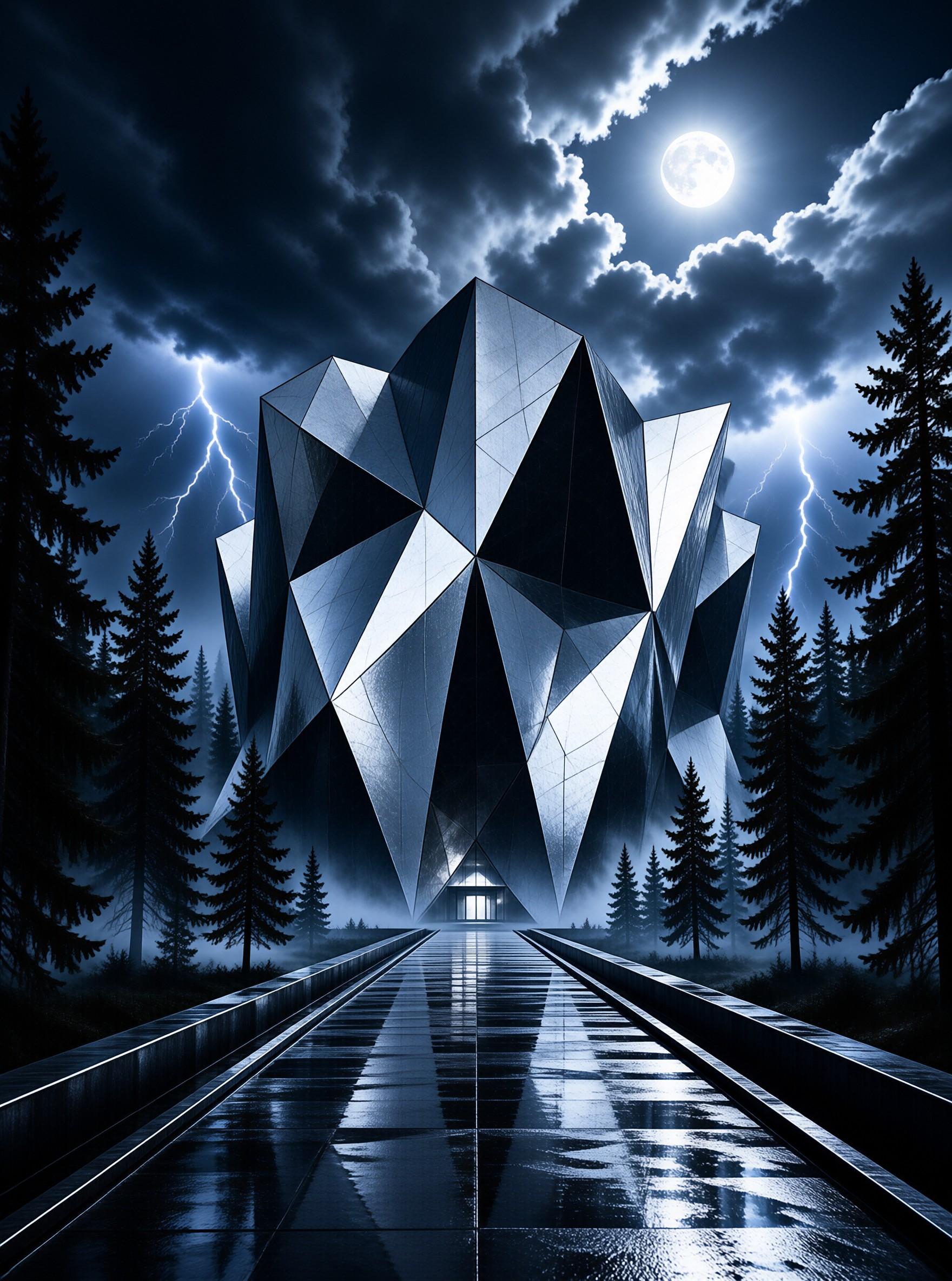 Crystal Monolith in Storm