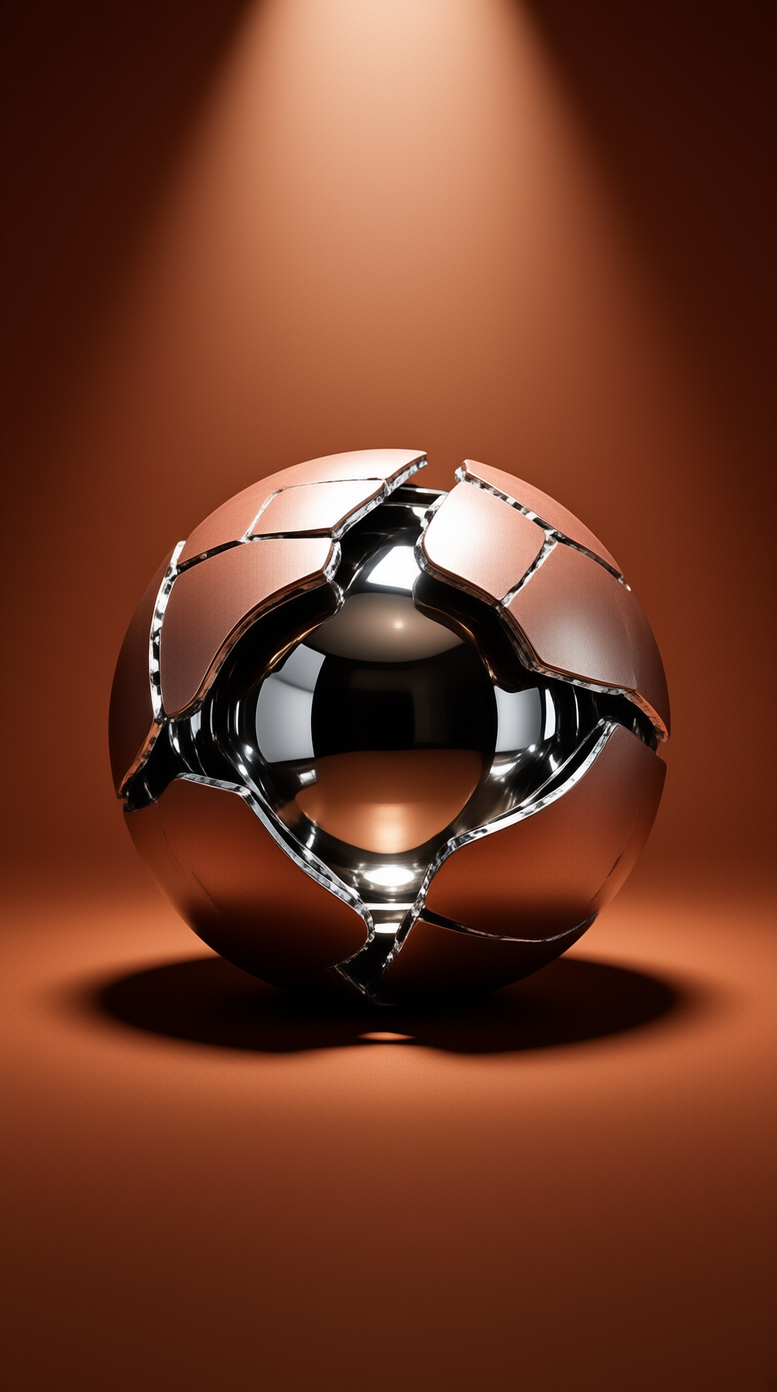 Cracked Metallic Sphere