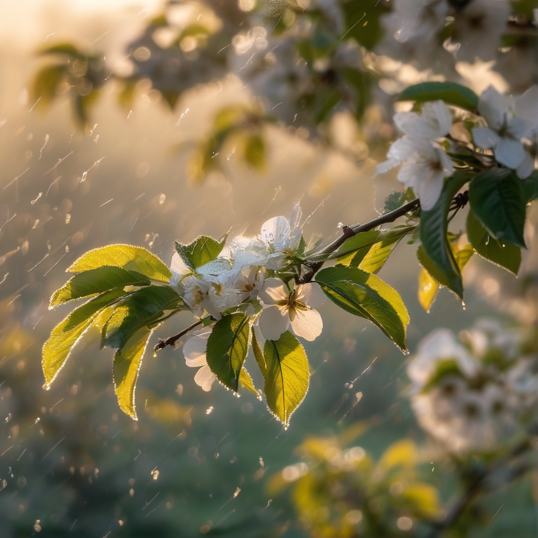 Spring Blossoms in Sunlight