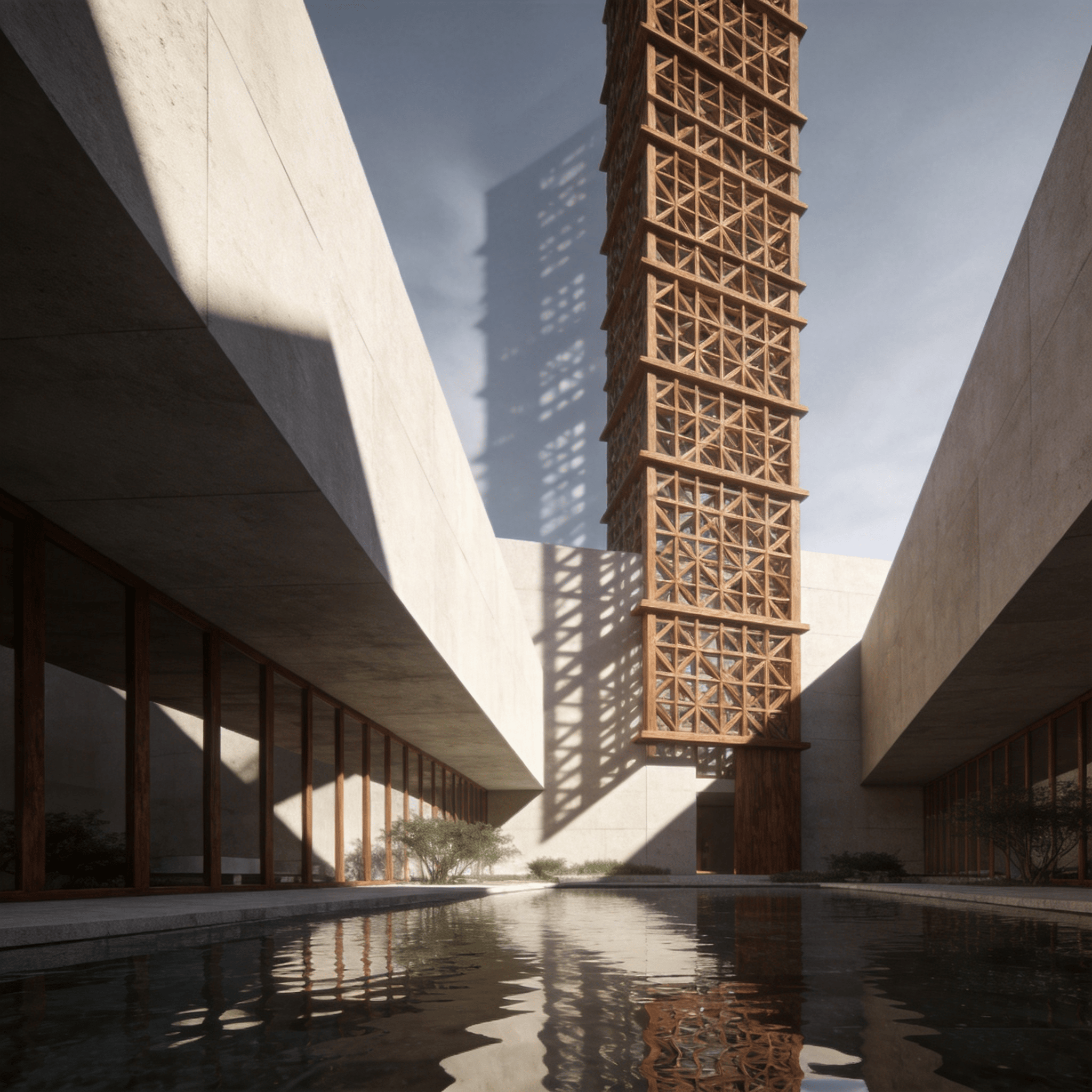 Tower in Reflecting pool