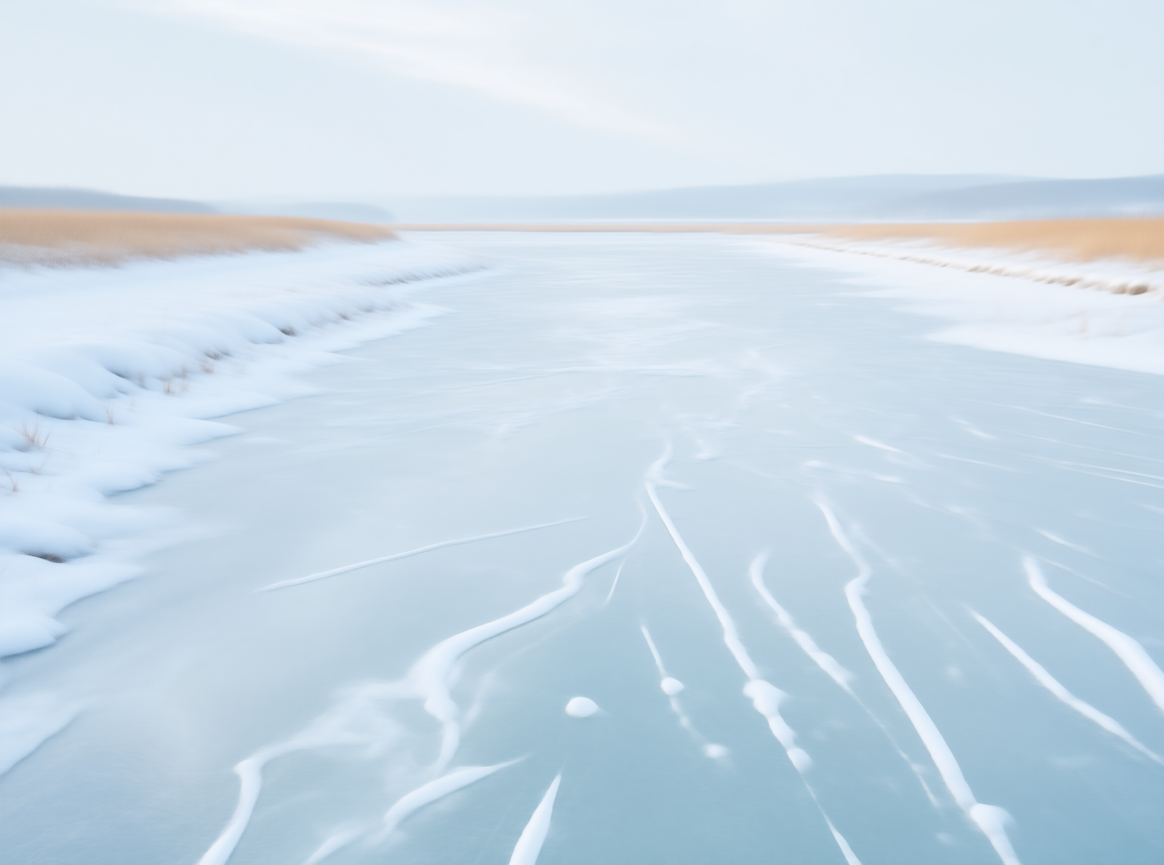 Frozen River Landscape