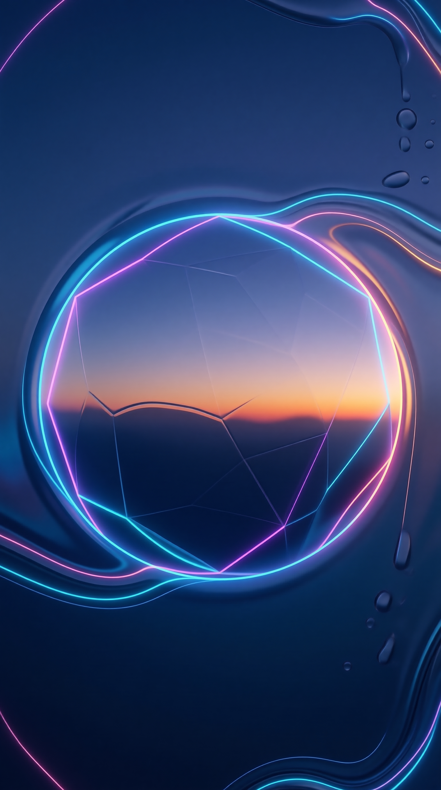 Neon Sunset Sphere