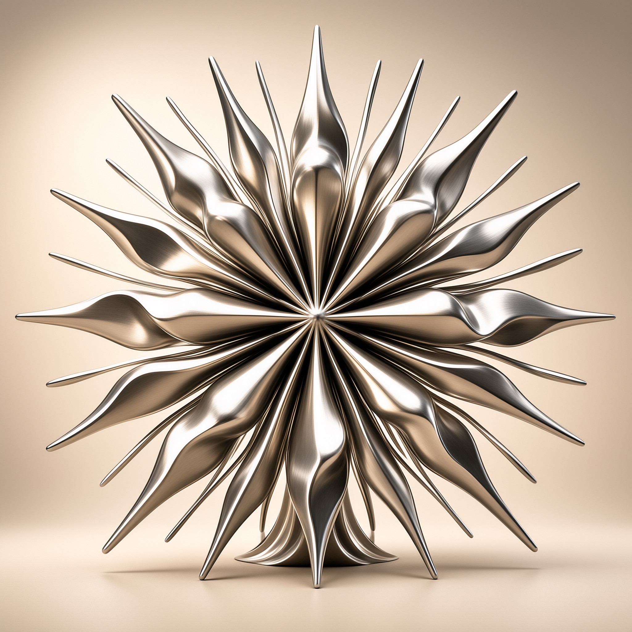 Metallic Starburst Sculpture
