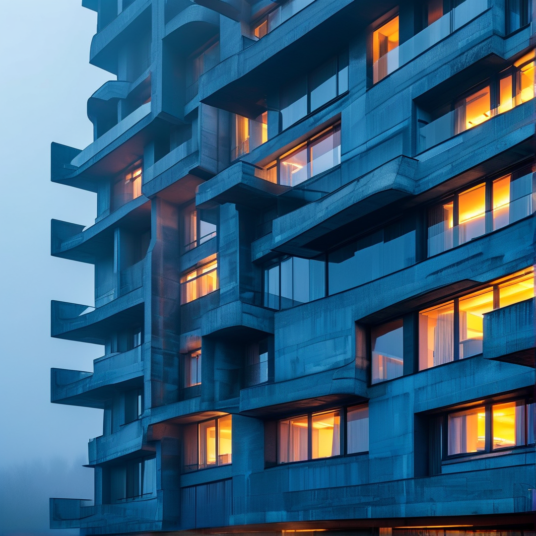 Modern Building at Dusk