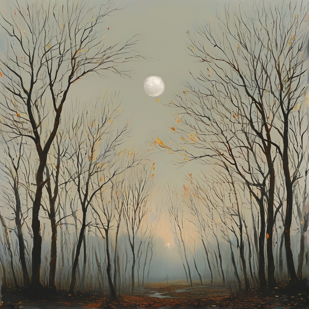 Moonlit Forest Scene