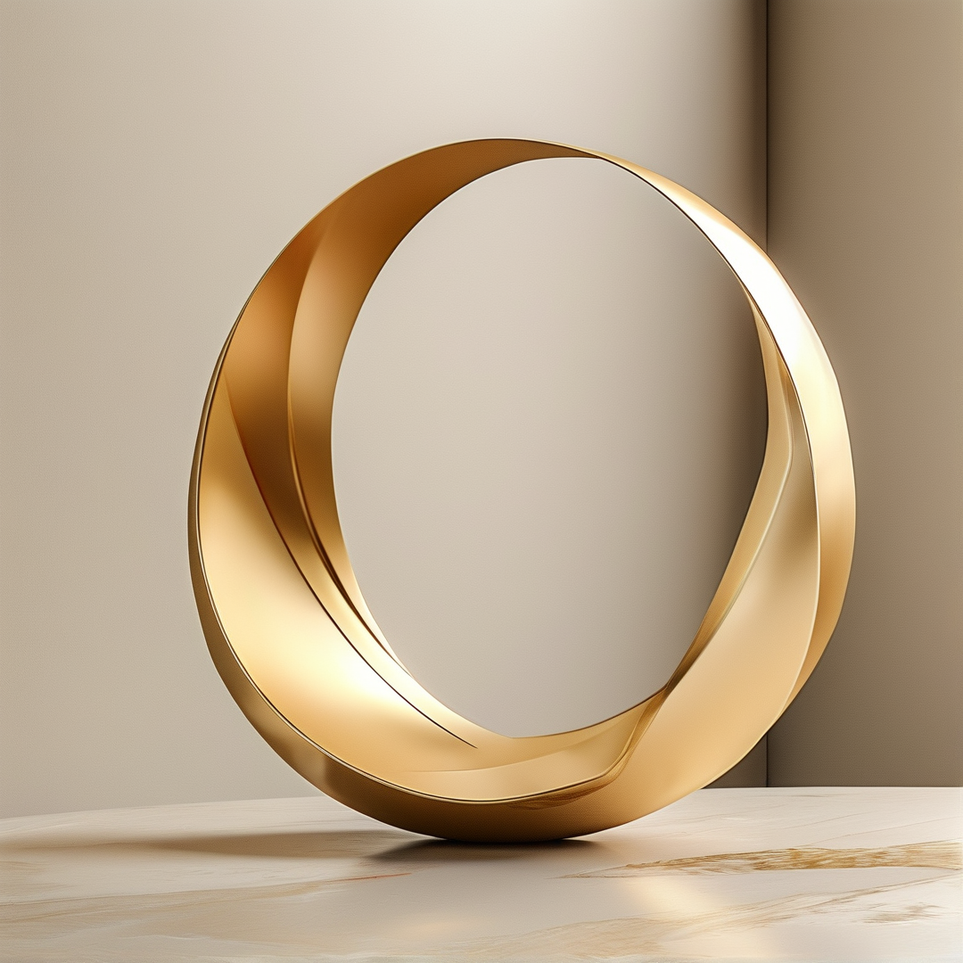 Golden Ring Sculpture