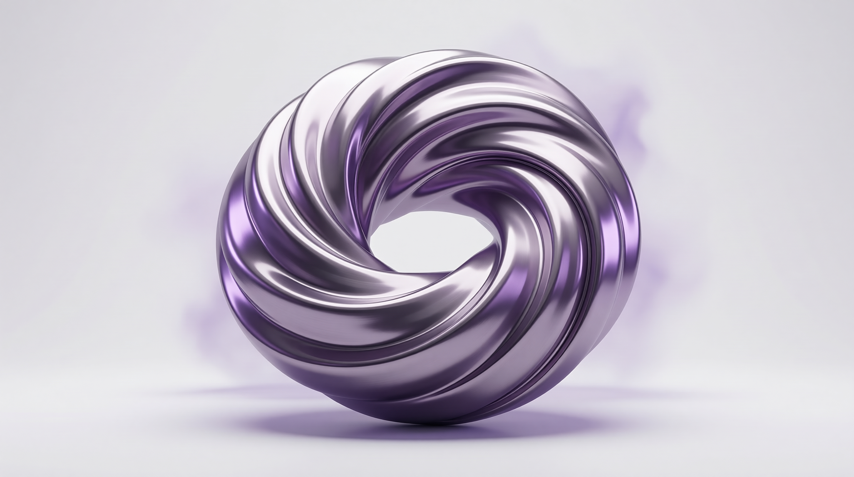 Purple Metallic Twisted Ring