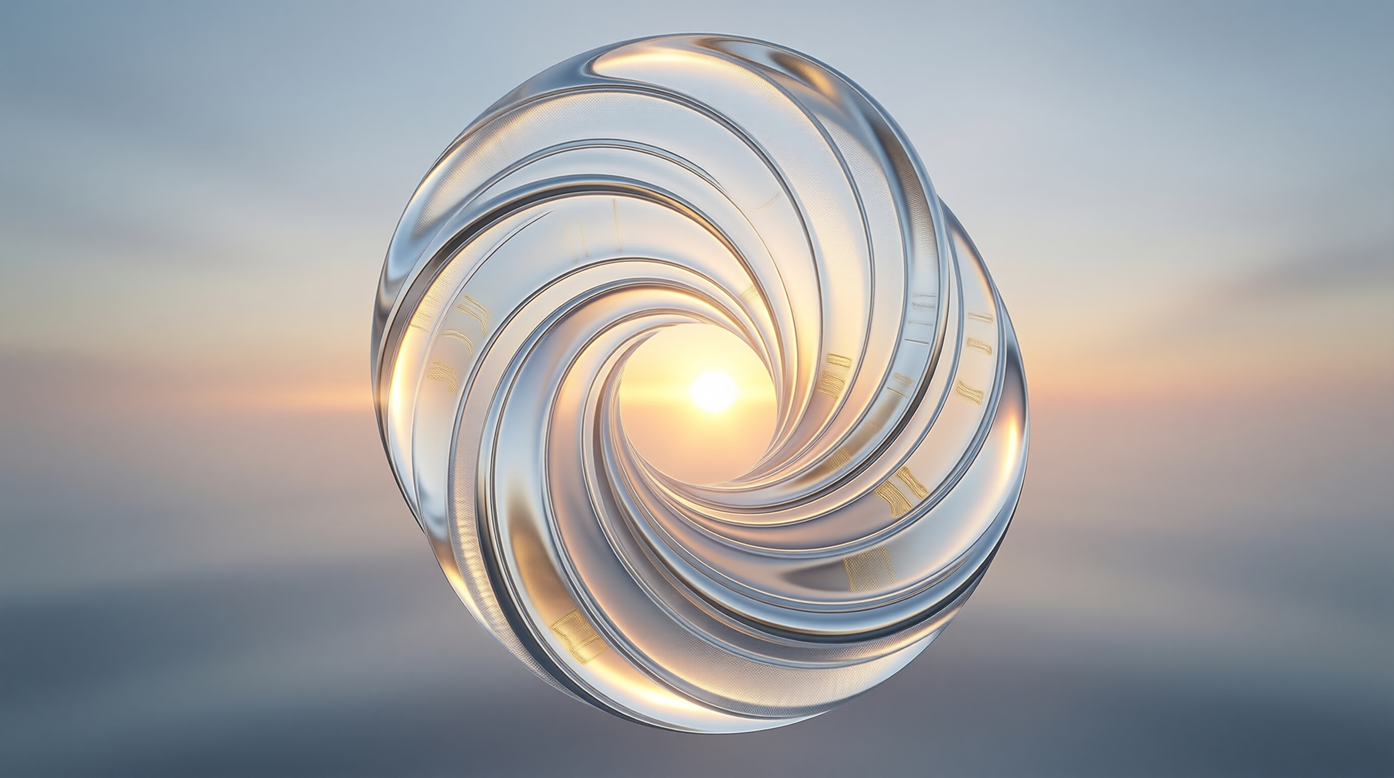Abstract Metallic Spiral