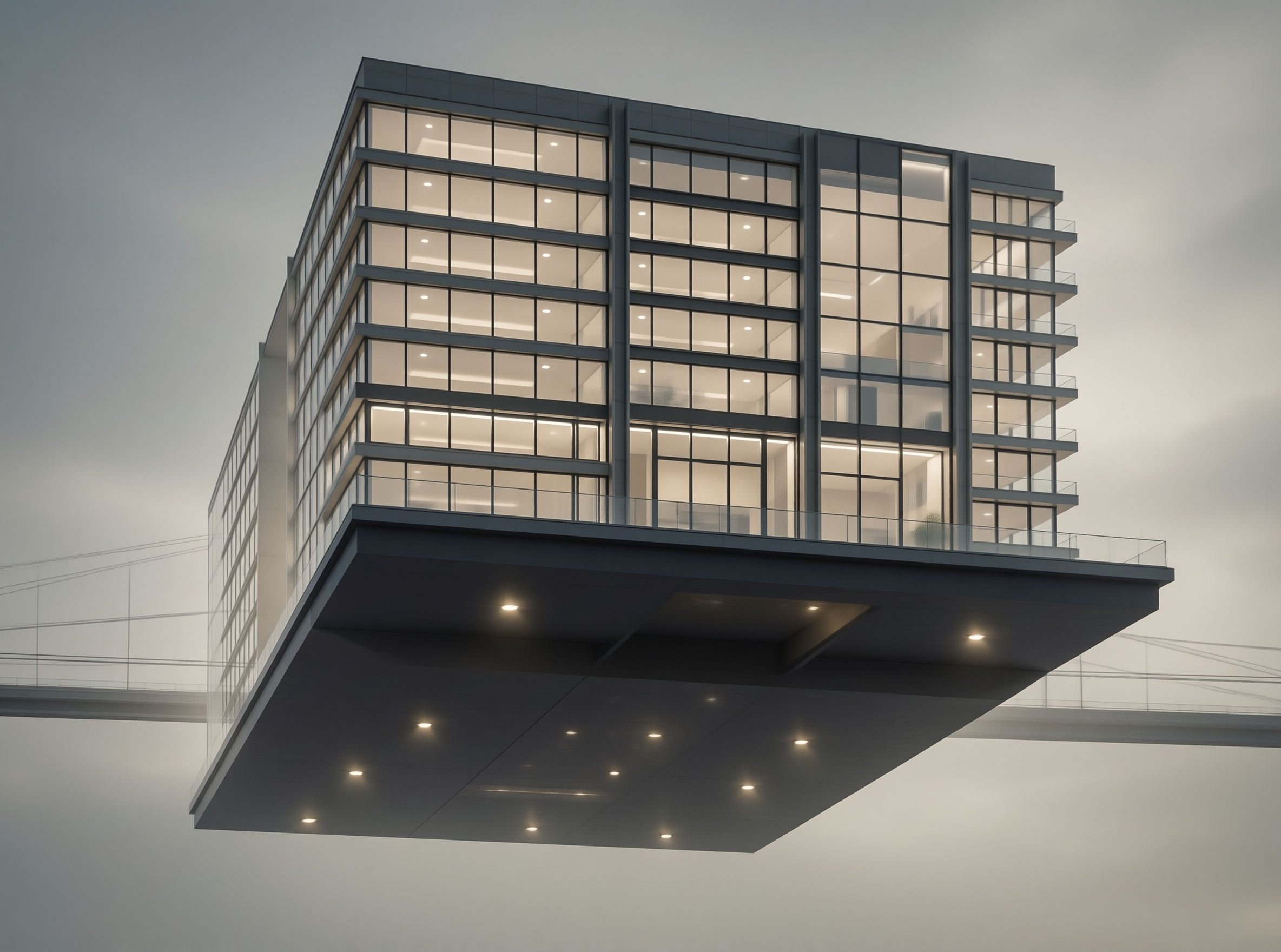Floating Modern Building