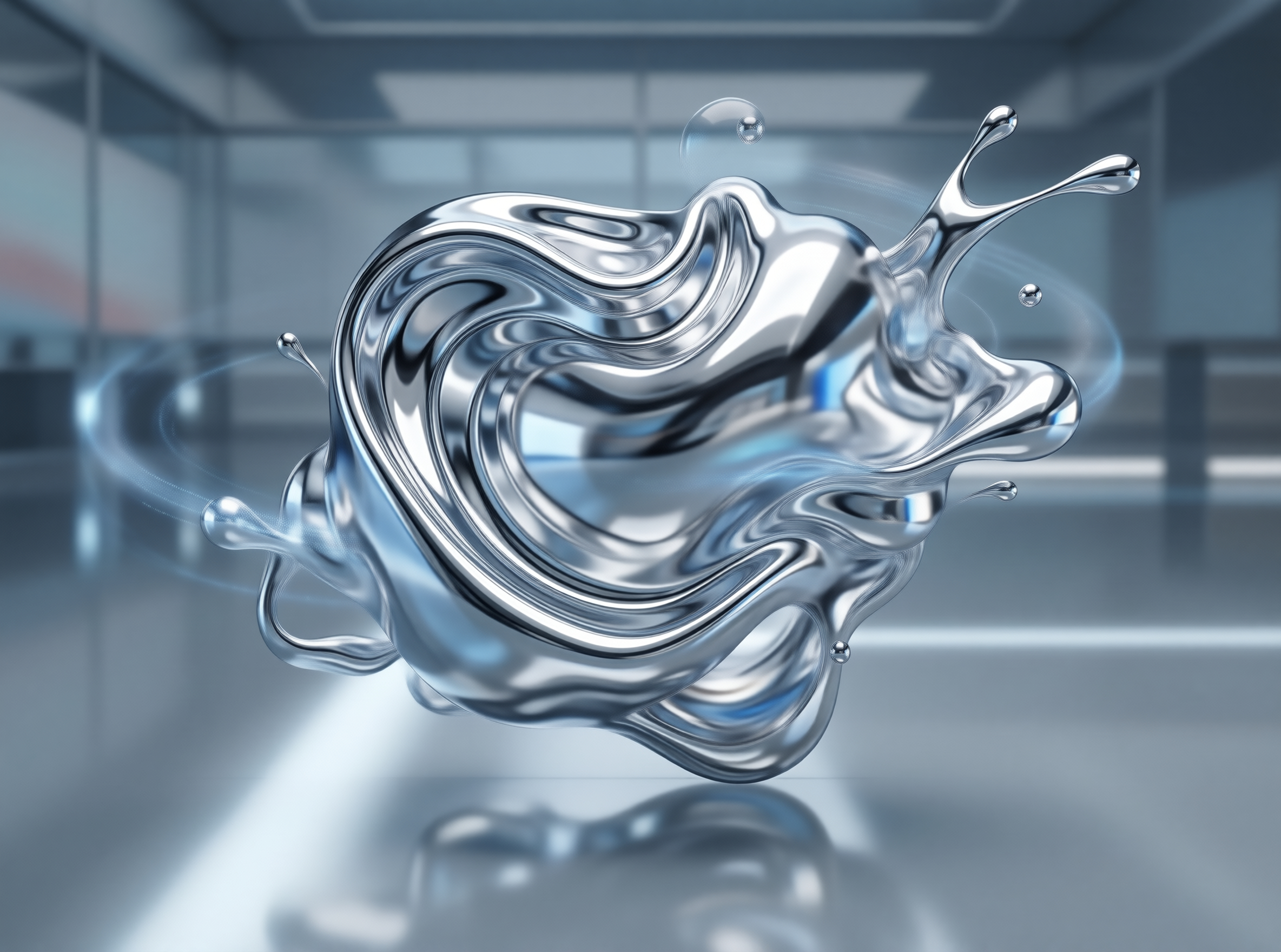 Metallic Liquid Sculpture