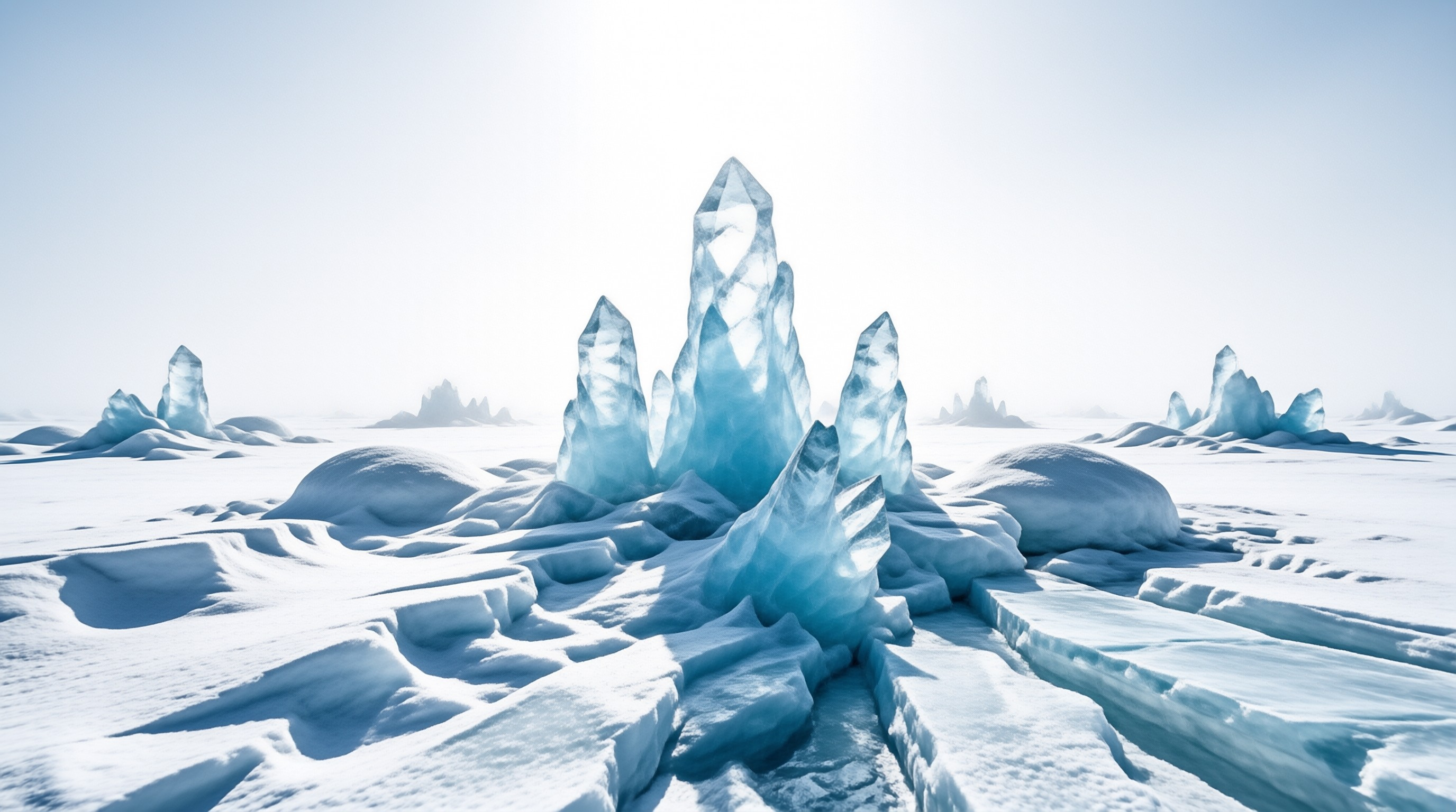 Frozen Ice Crystal Landscape