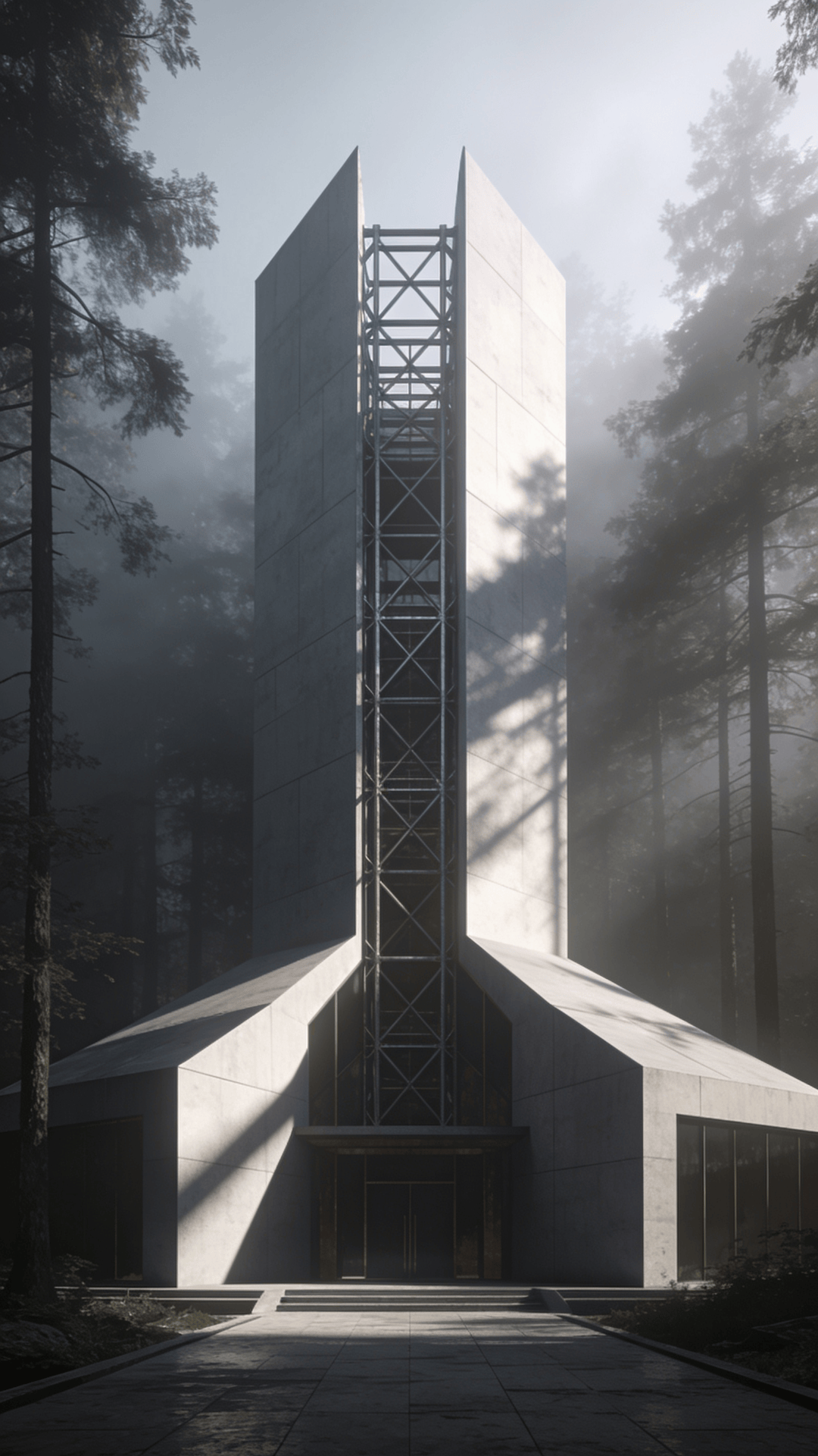 Tower with Steel Frame — Misty Forest