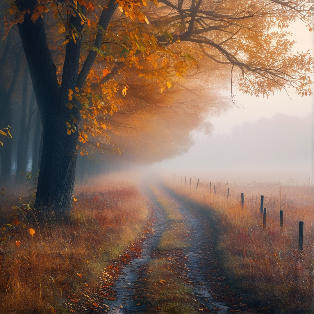 Misty Autumn Path
