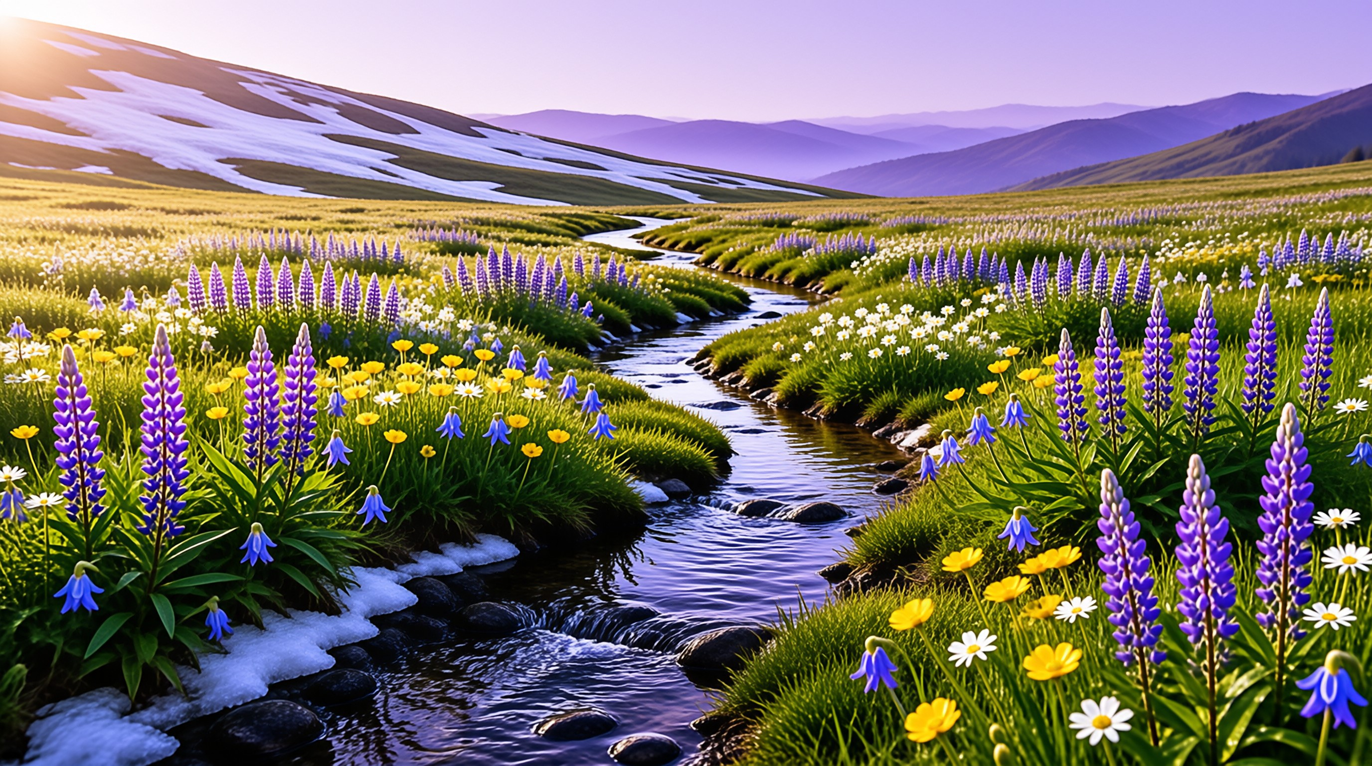 Alpine Wildflower Meadow Landscape
