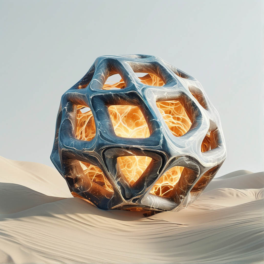 Glowing Geometric Crystal