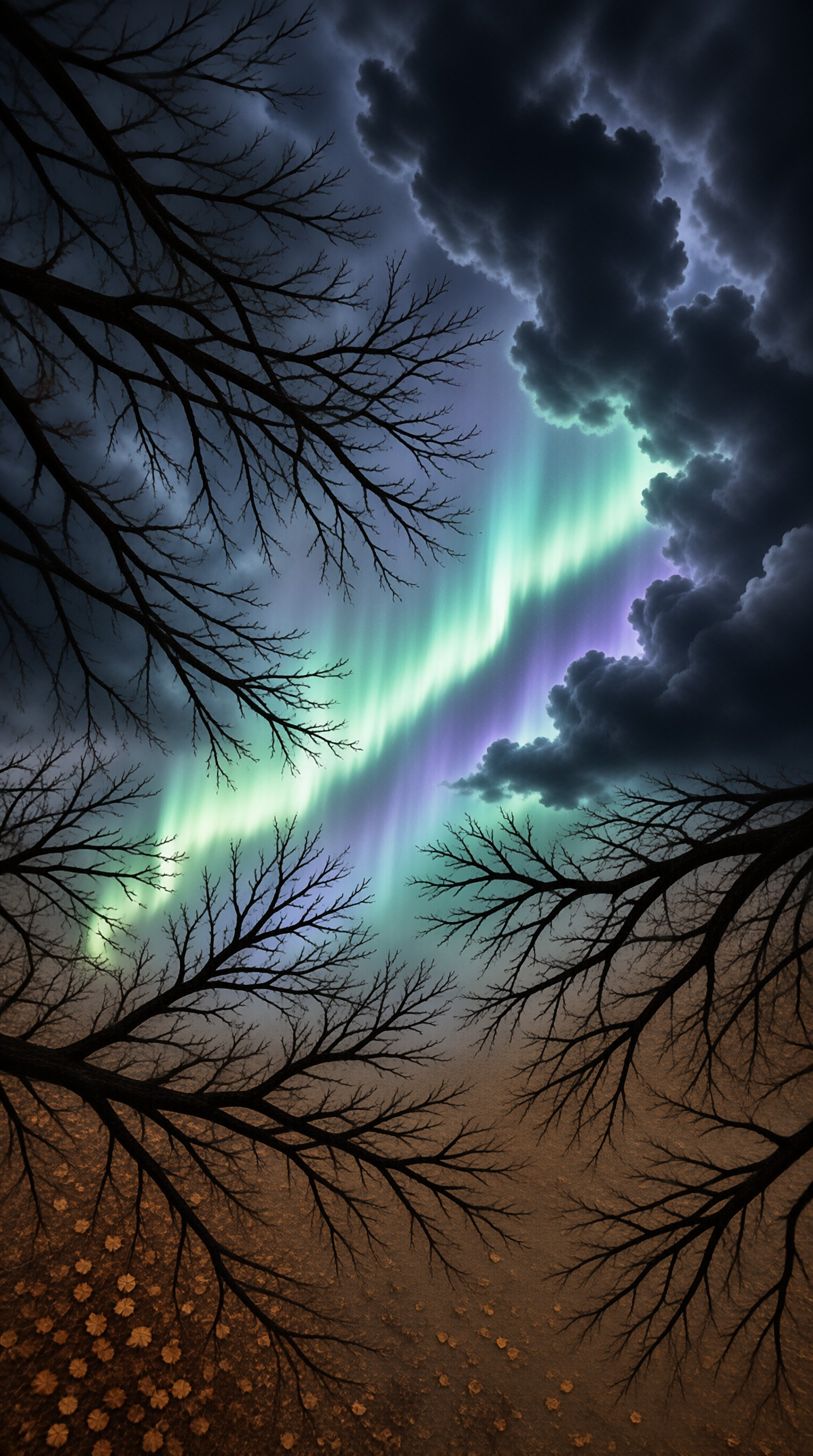 Aurora Borealis Night Sky