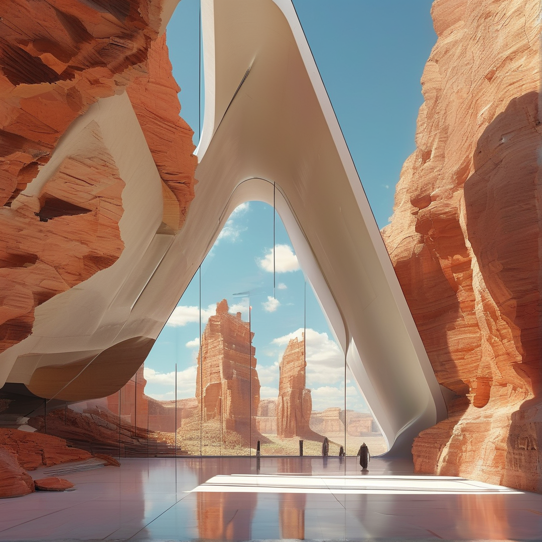 Futuristic Canyon Pavilion