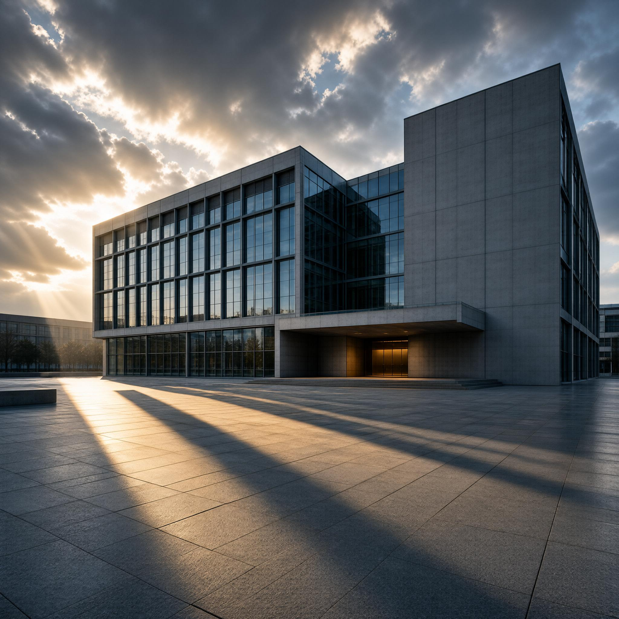 Sunlit Modern Building