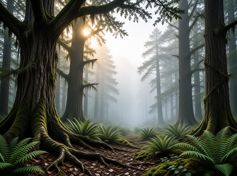 Misty Ancient Forest