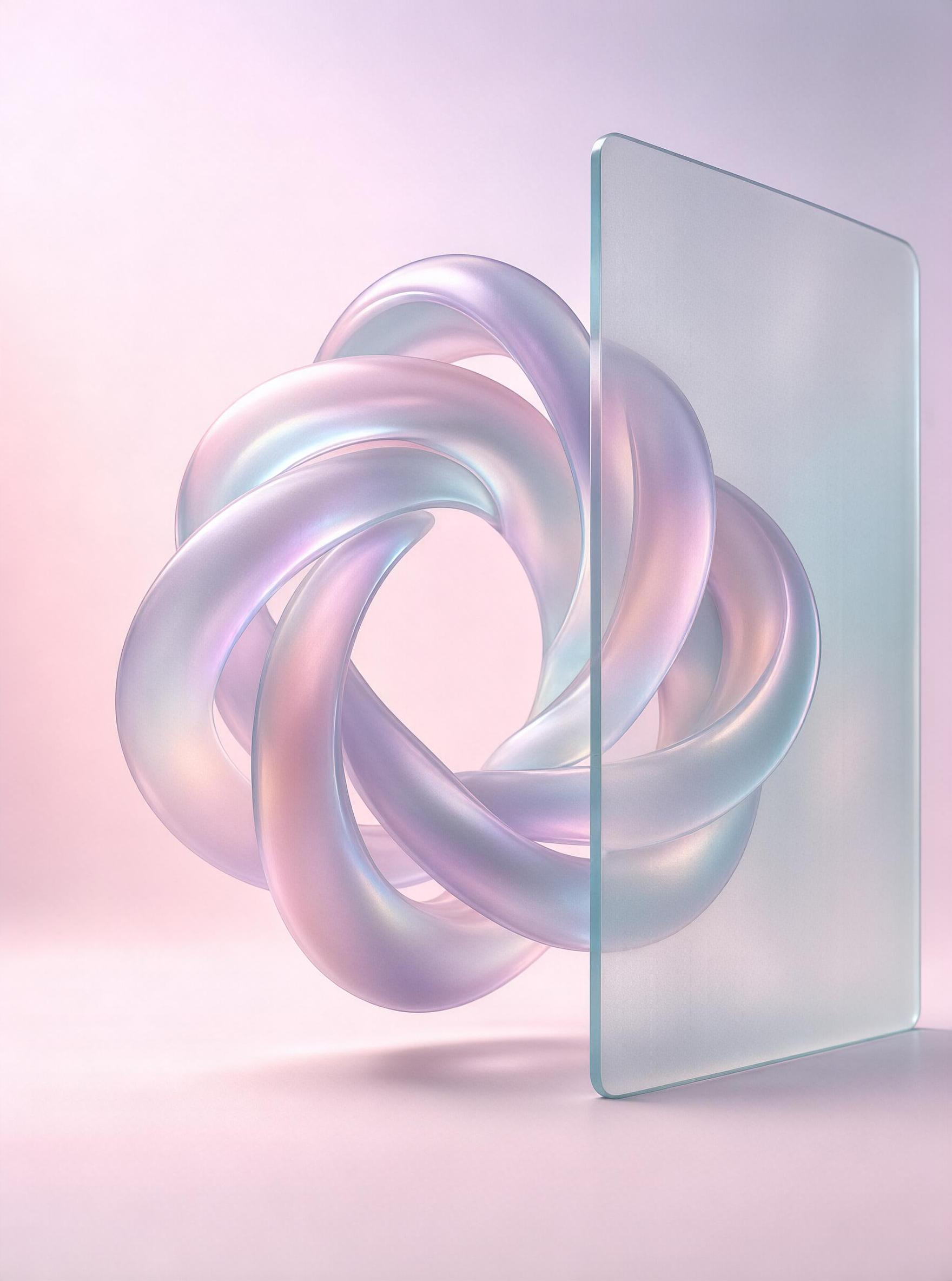 Abstract Knot and Glass Panel