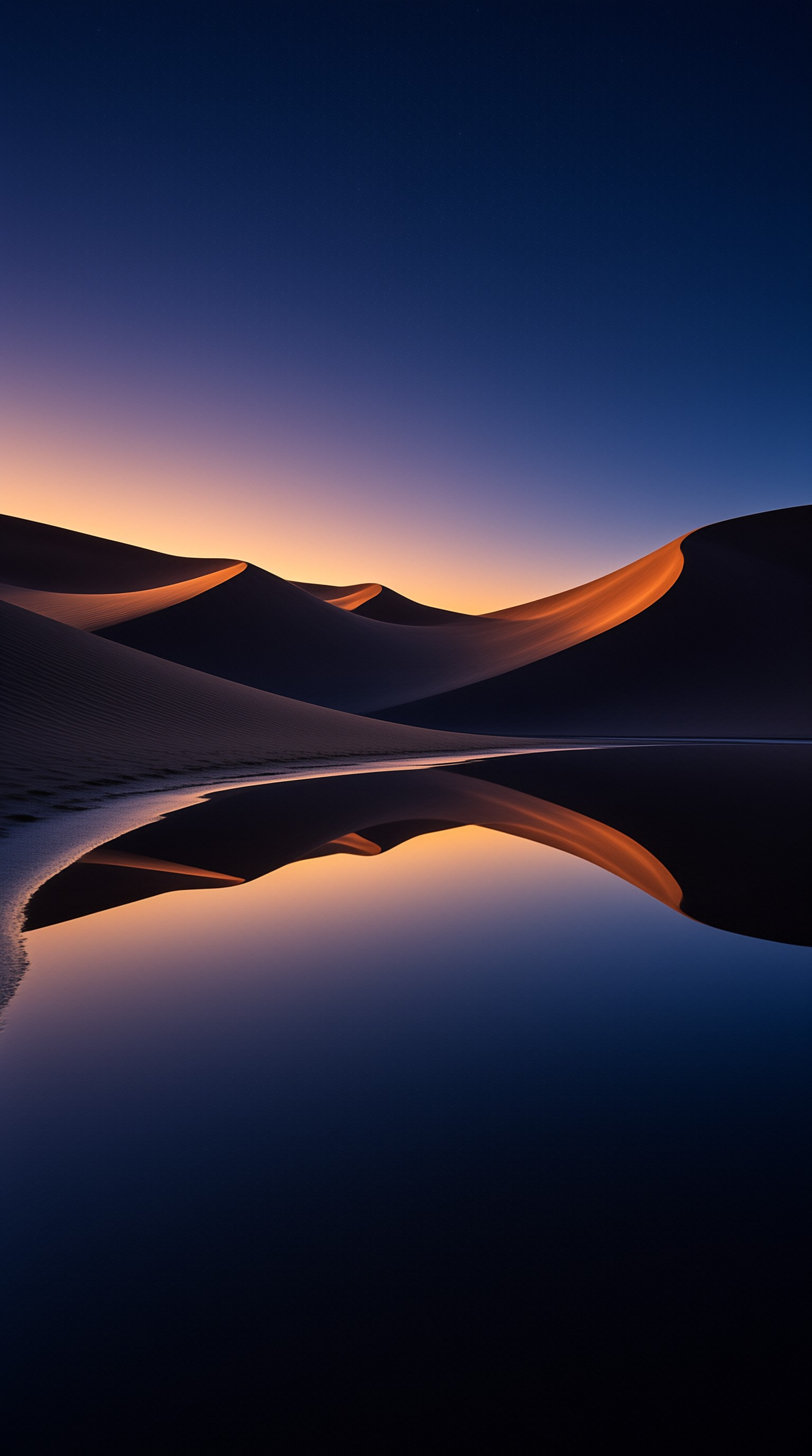 Dune Sunset Reflection