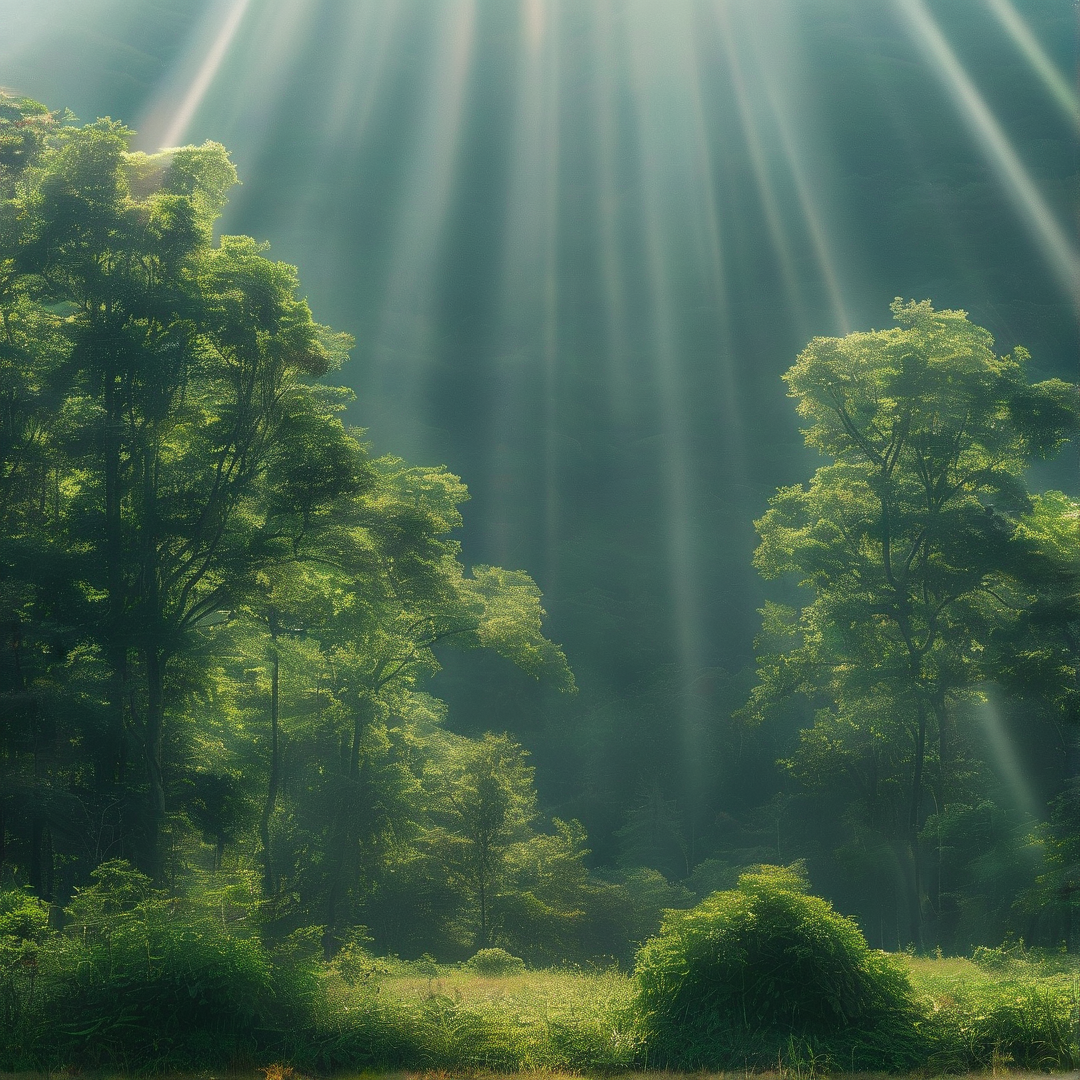 Sunbeams in the Forest