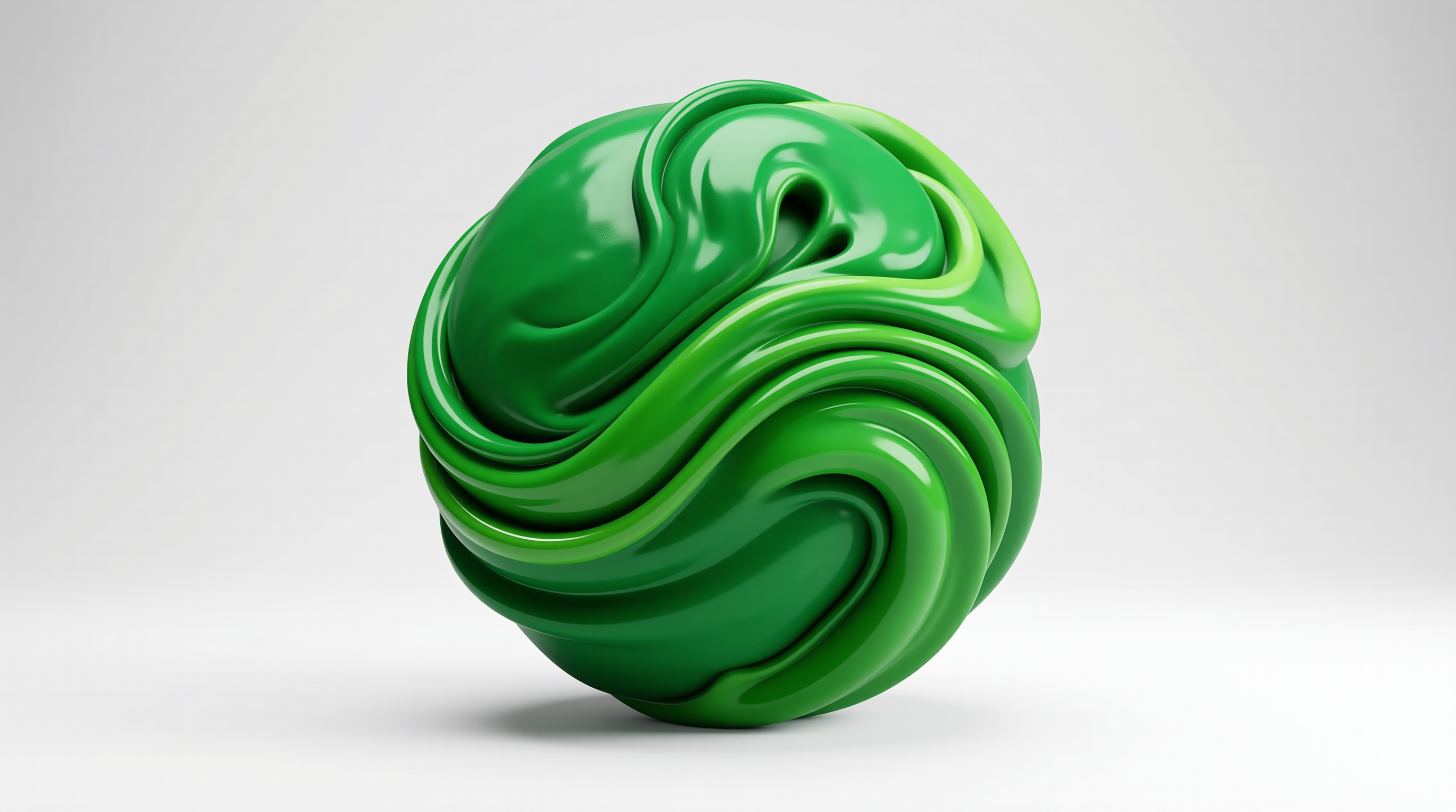 Green Swirled Sphere