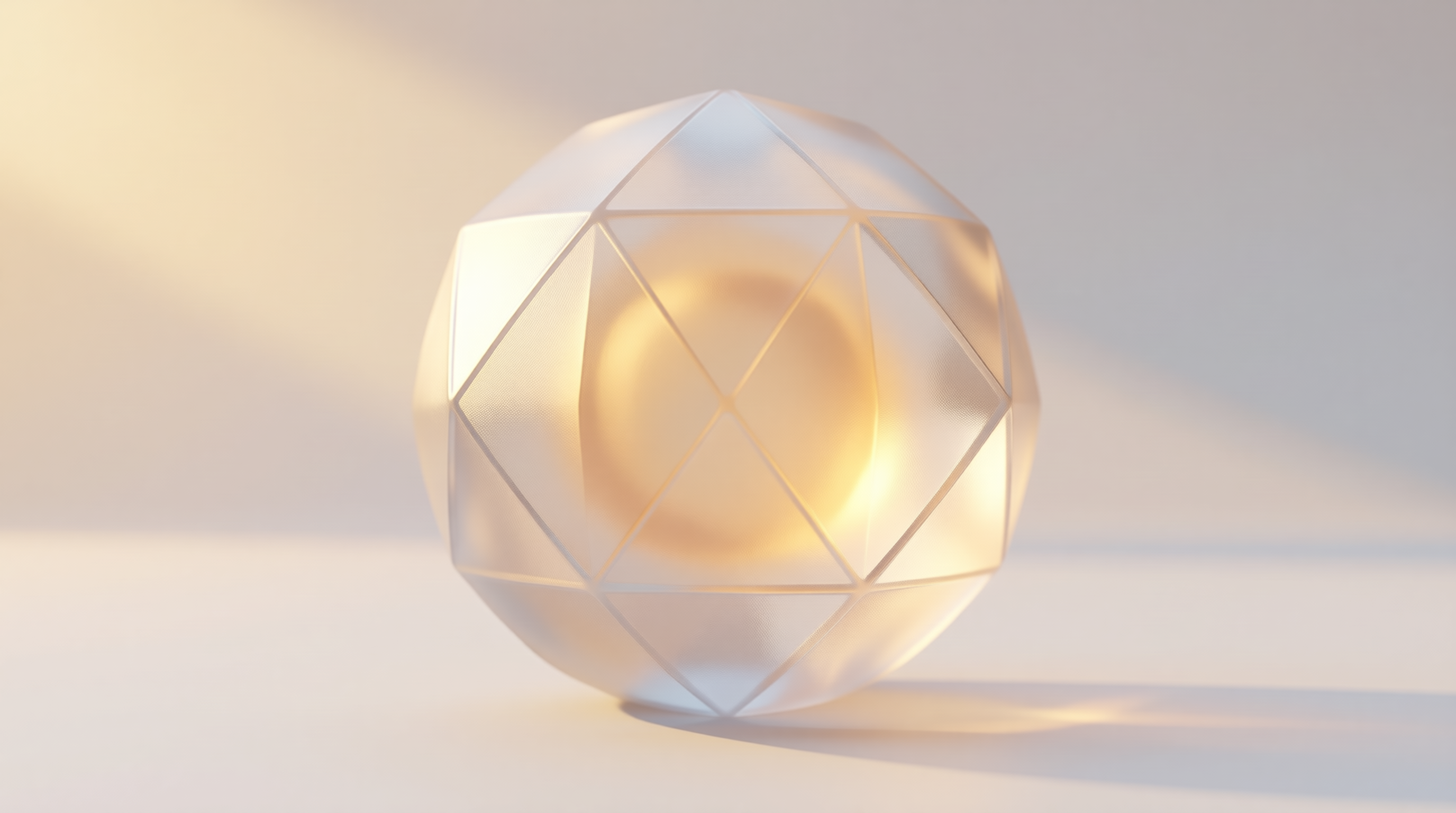 Glowing Faceted Sphere