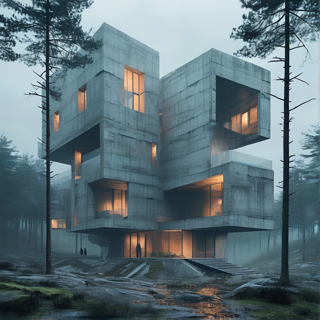 Brutalist Forest Residence