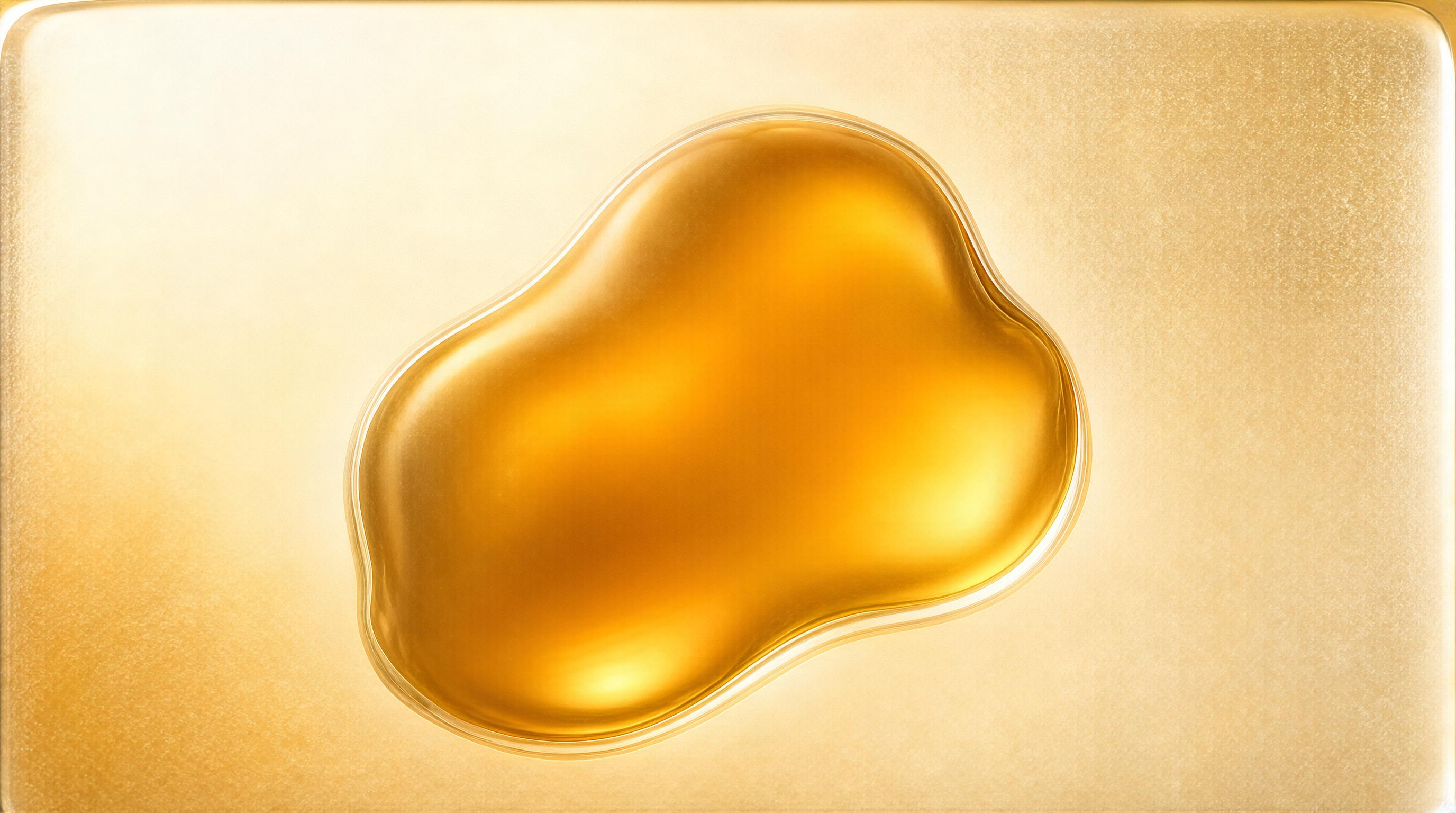 Golden Liquid Shape
