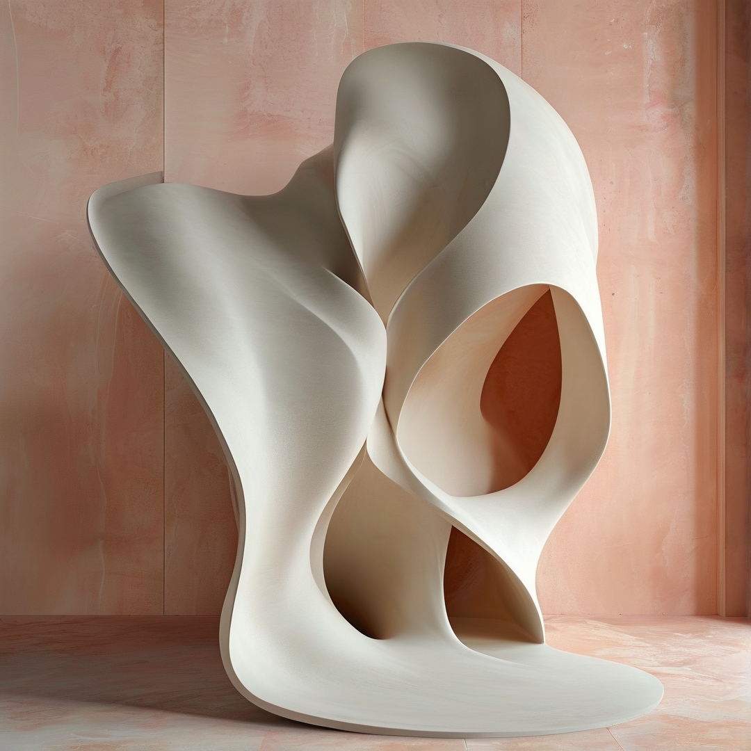 White Abstract Sculpture