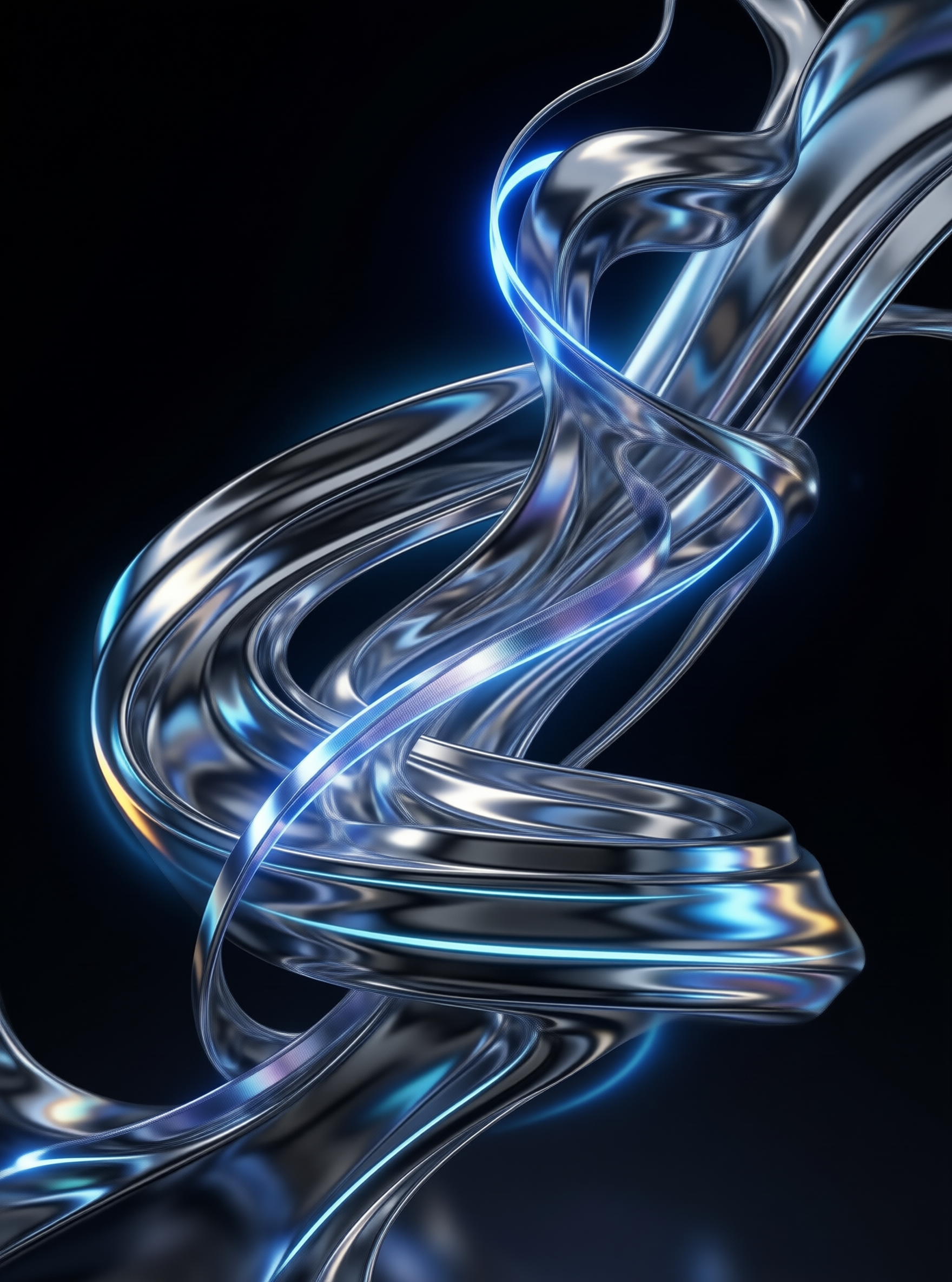 Abstract Metallic Ribbons