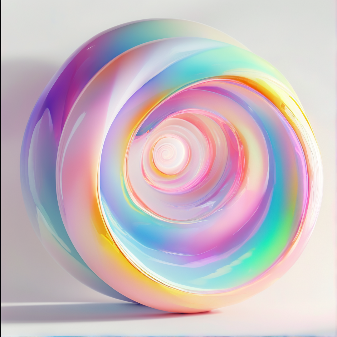 Iridescent Spiral Sphere