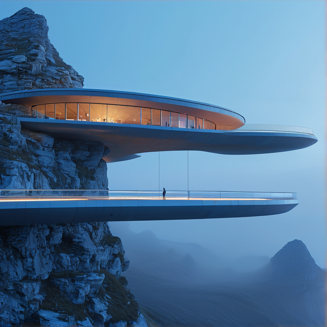 Futuristic Cliffside Architecture