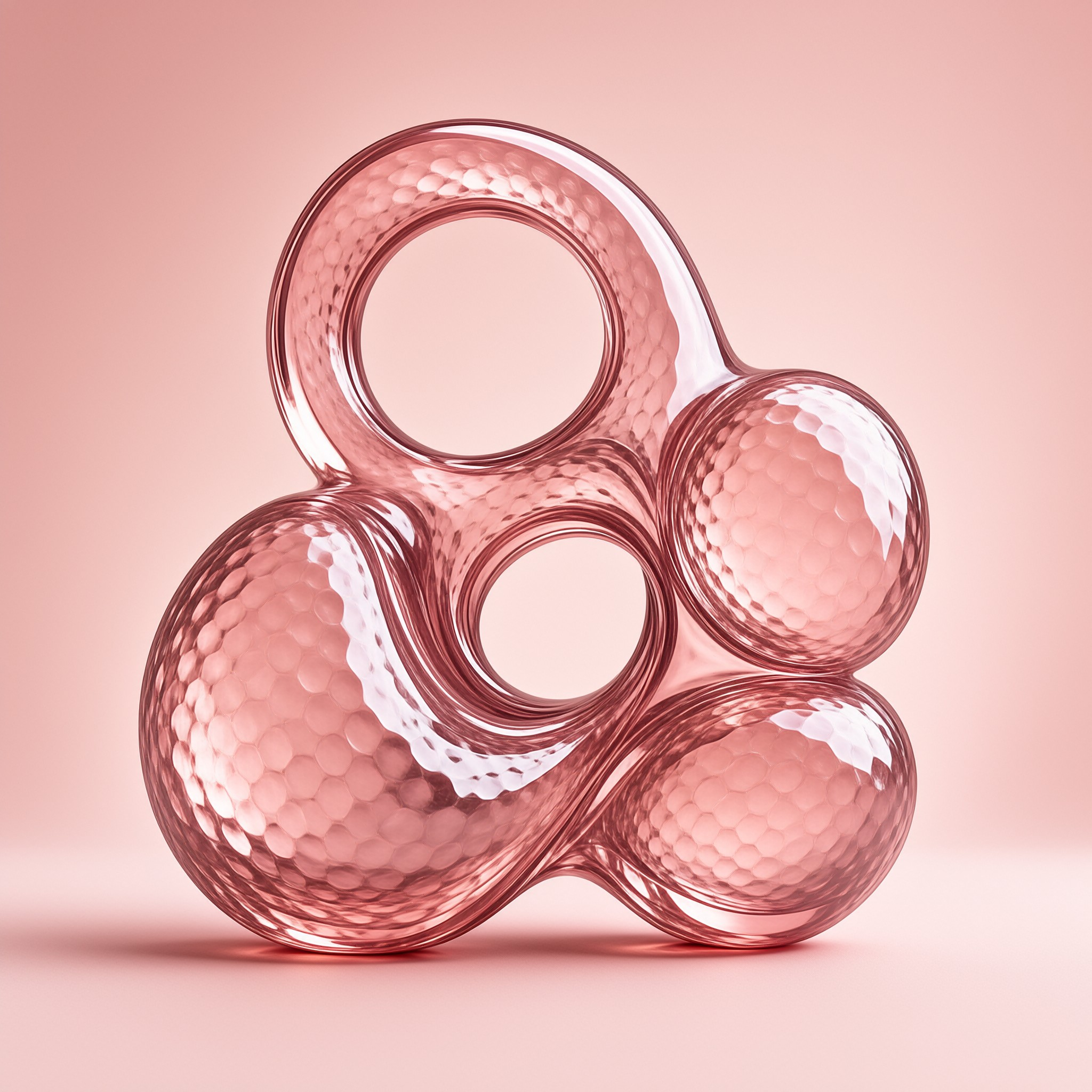 Pink Abstract 3D Sculpture