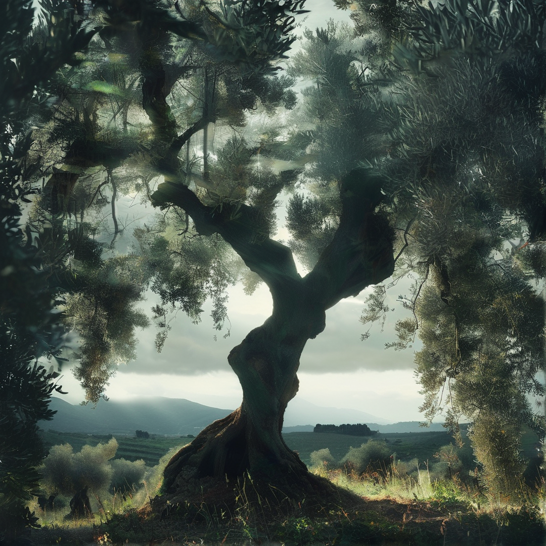 Ancient Twisted Olive Tree